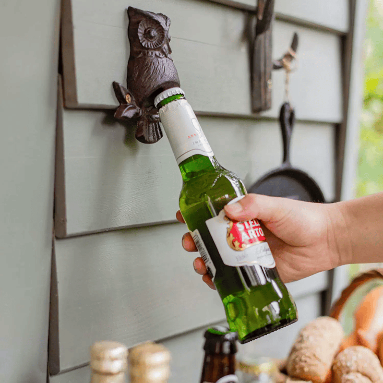 Rustic Owl Cast Iron Bottle Opener
