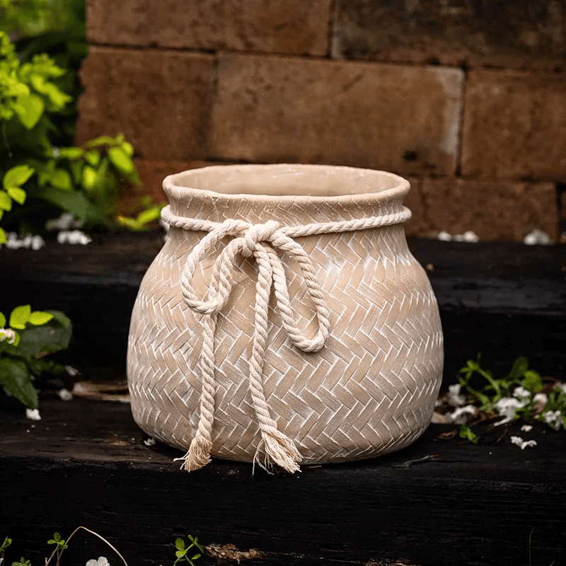 Garden Sack Cement Planter