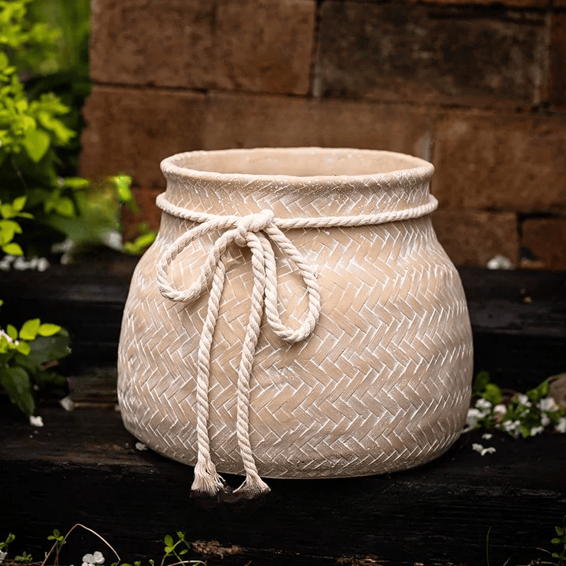 Garden Sack Cement Planter