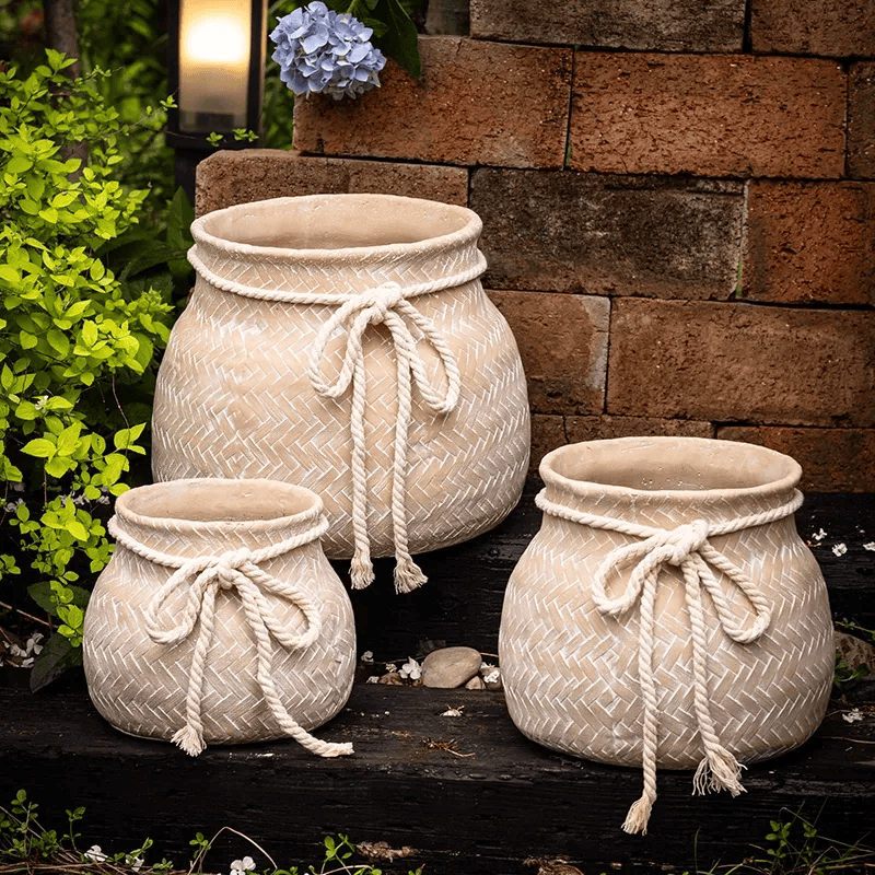 Garden Sack Cement Planter