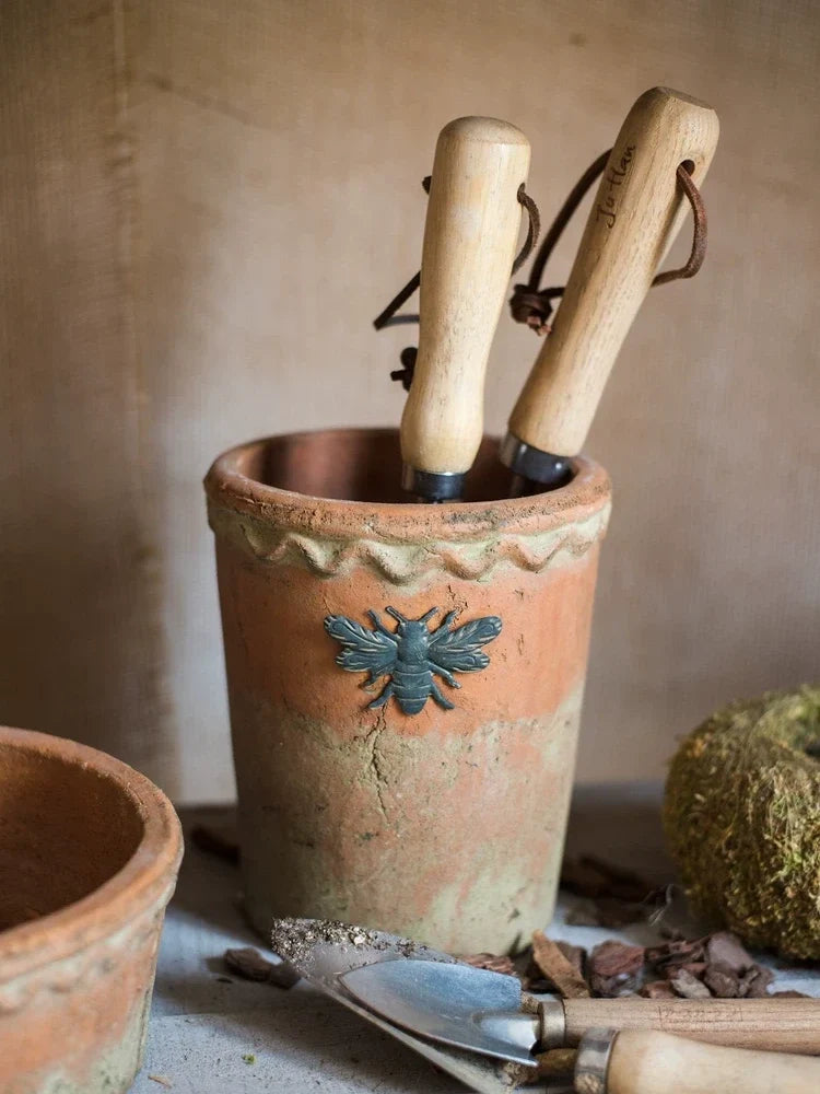 Vintage Bee Terracotta Planter