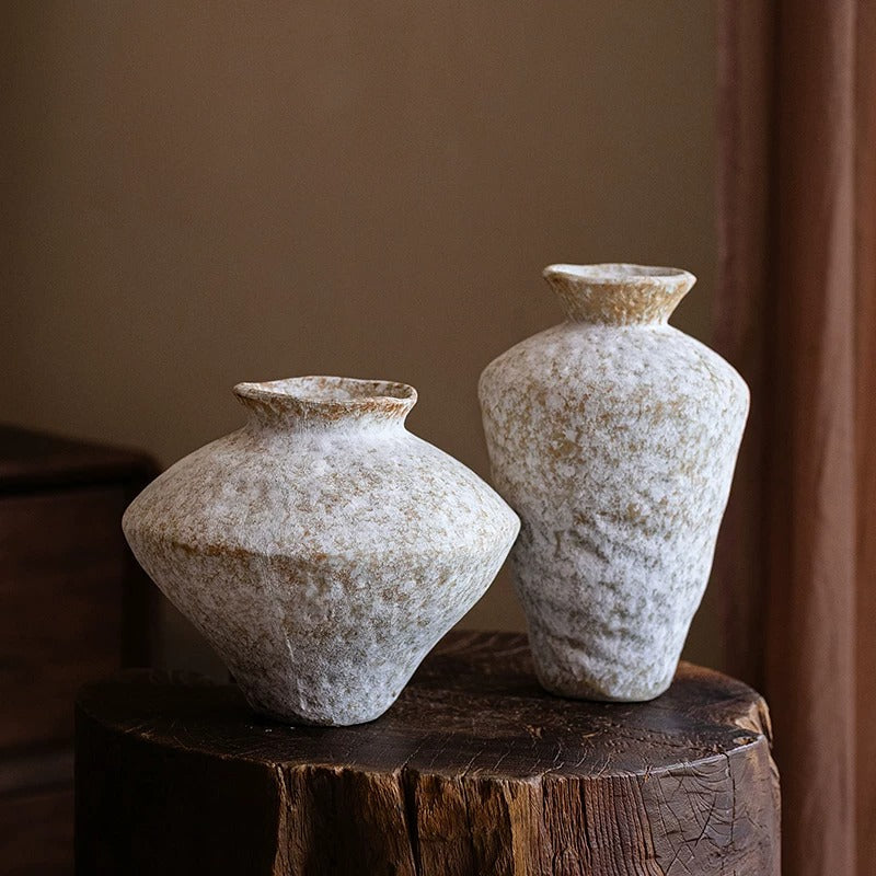 Weathered Stone Finish Vase