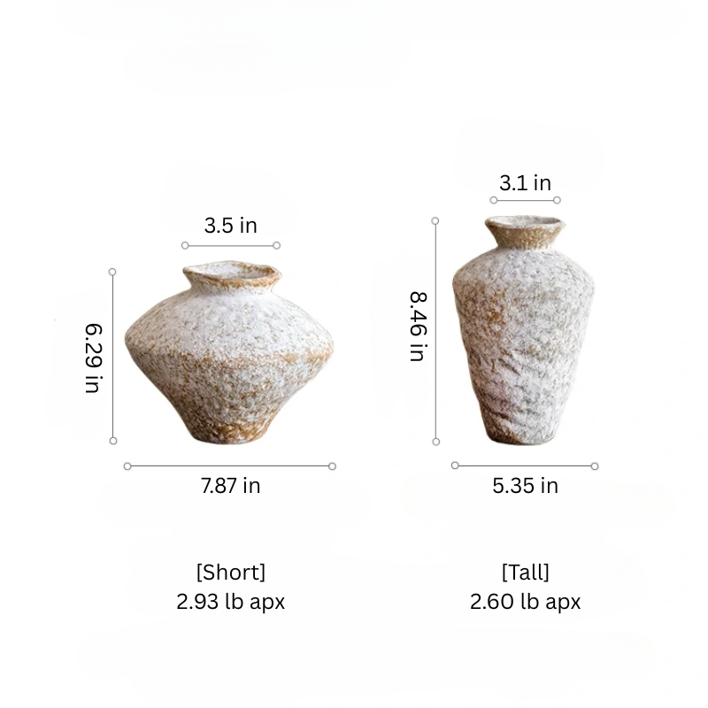 Weathered Stone Finish Vase