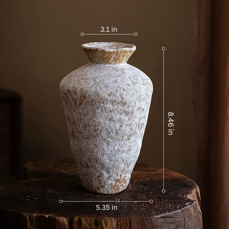 Weathered Stone Finish Vase
