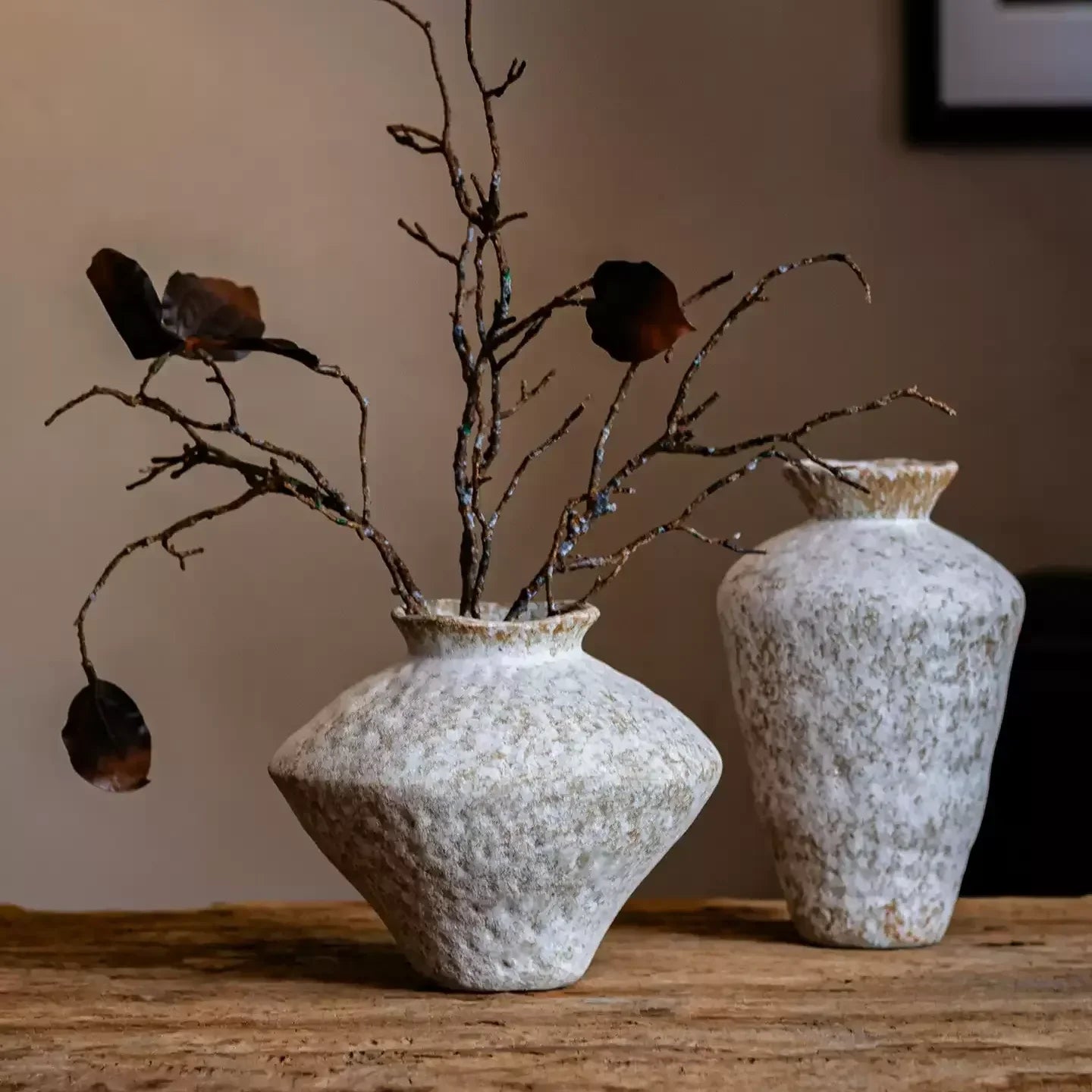 Weathered Stone Finish Vase