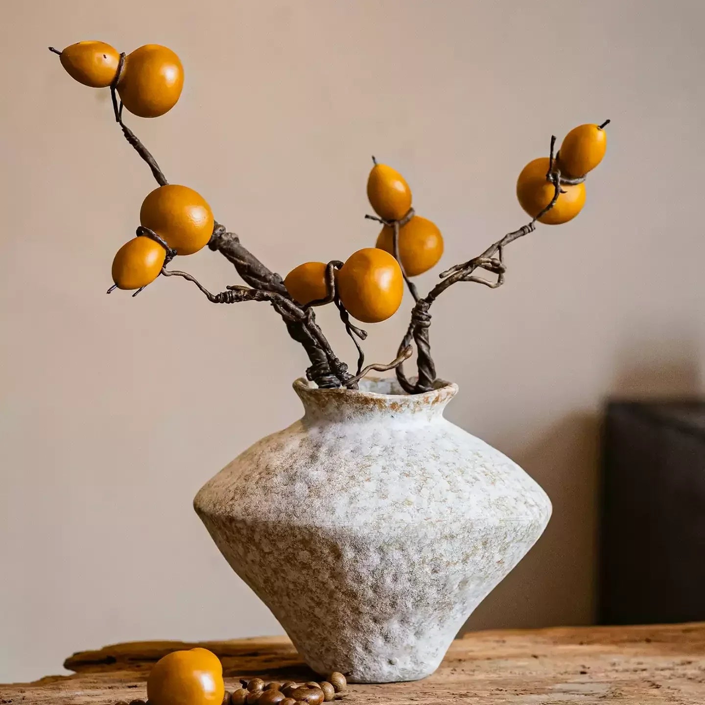 Weathered Stone Finish Vase
