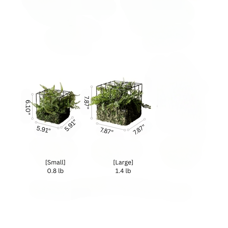 Woodland Cube Garden Accent