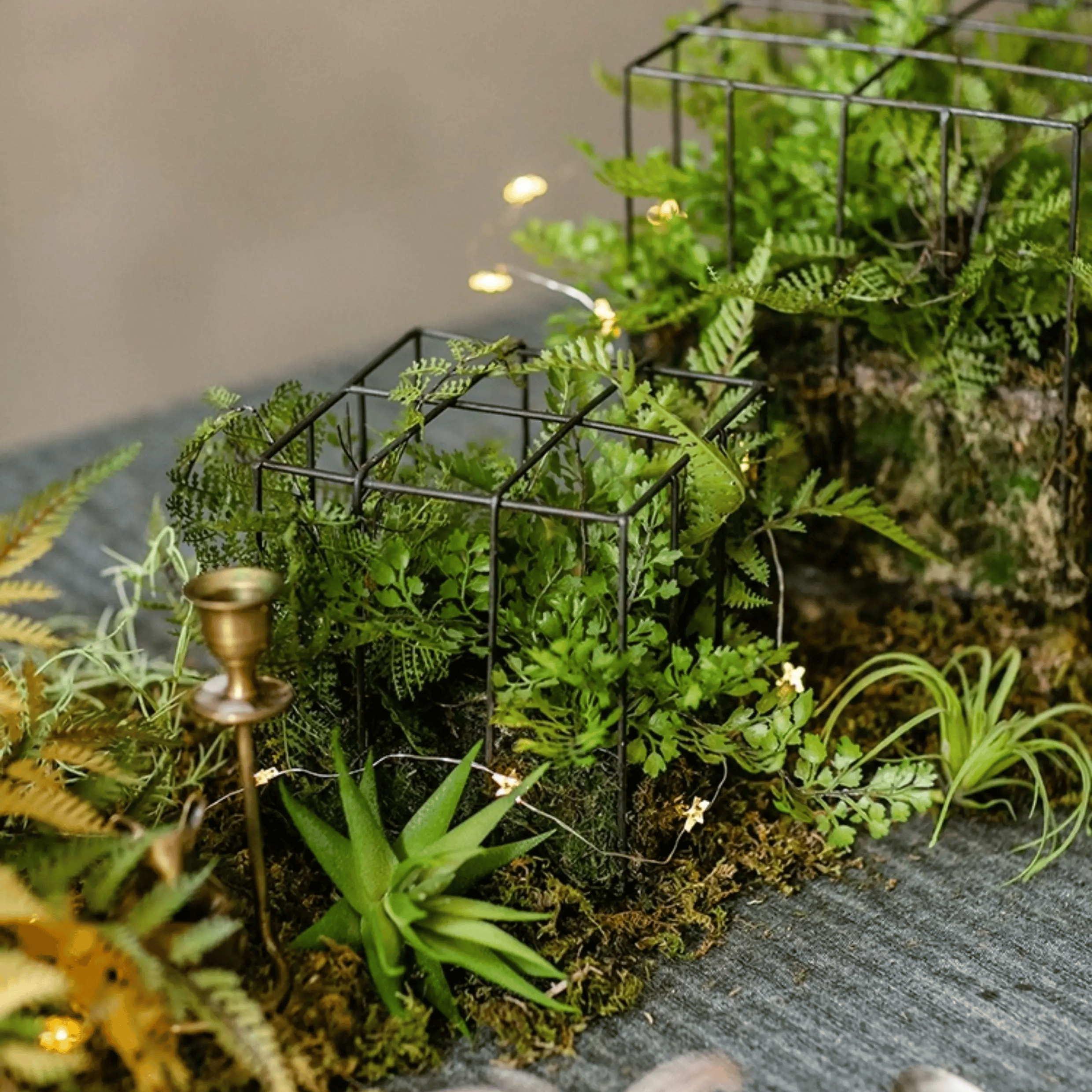 Woodland Cube Garden Accent