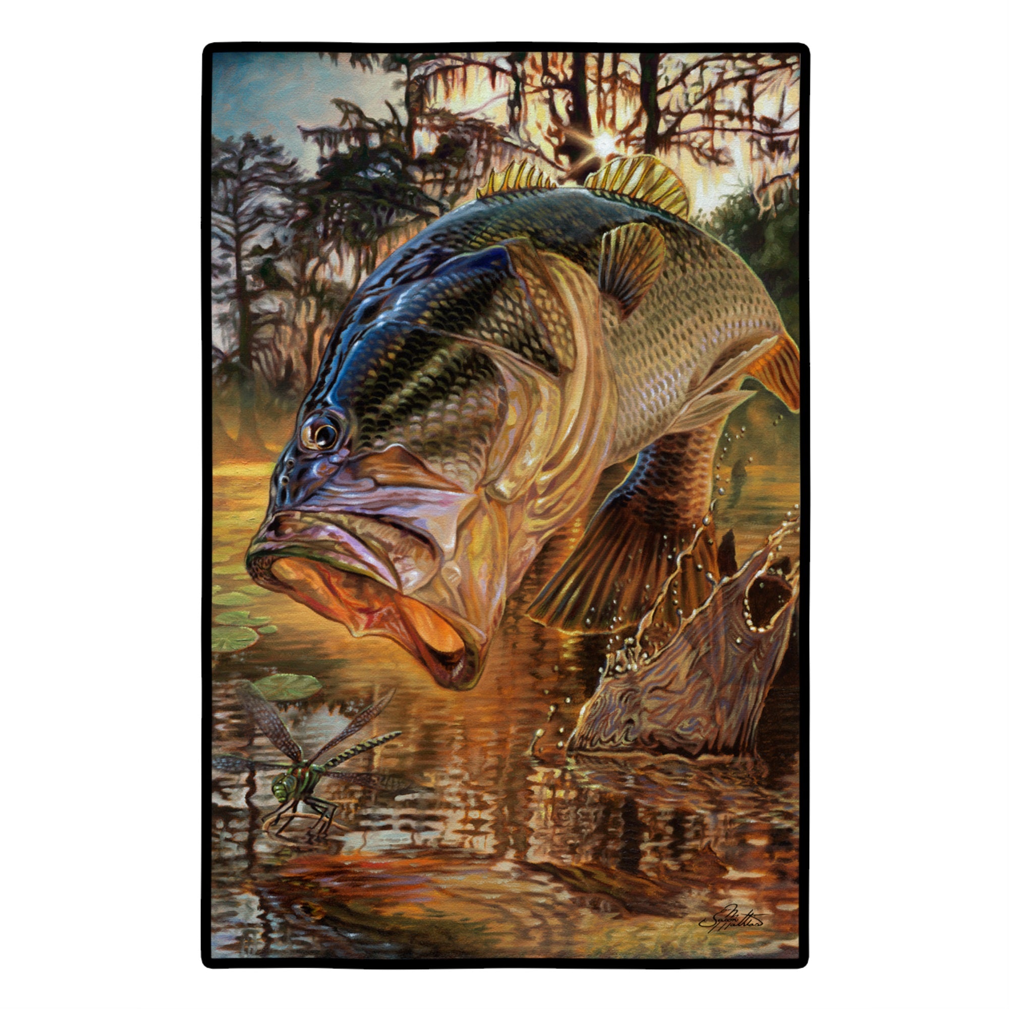 Dragon Slayer Largemouth Bass Indoor Or Outdoor Mat 24X36 Jma2002Jmat