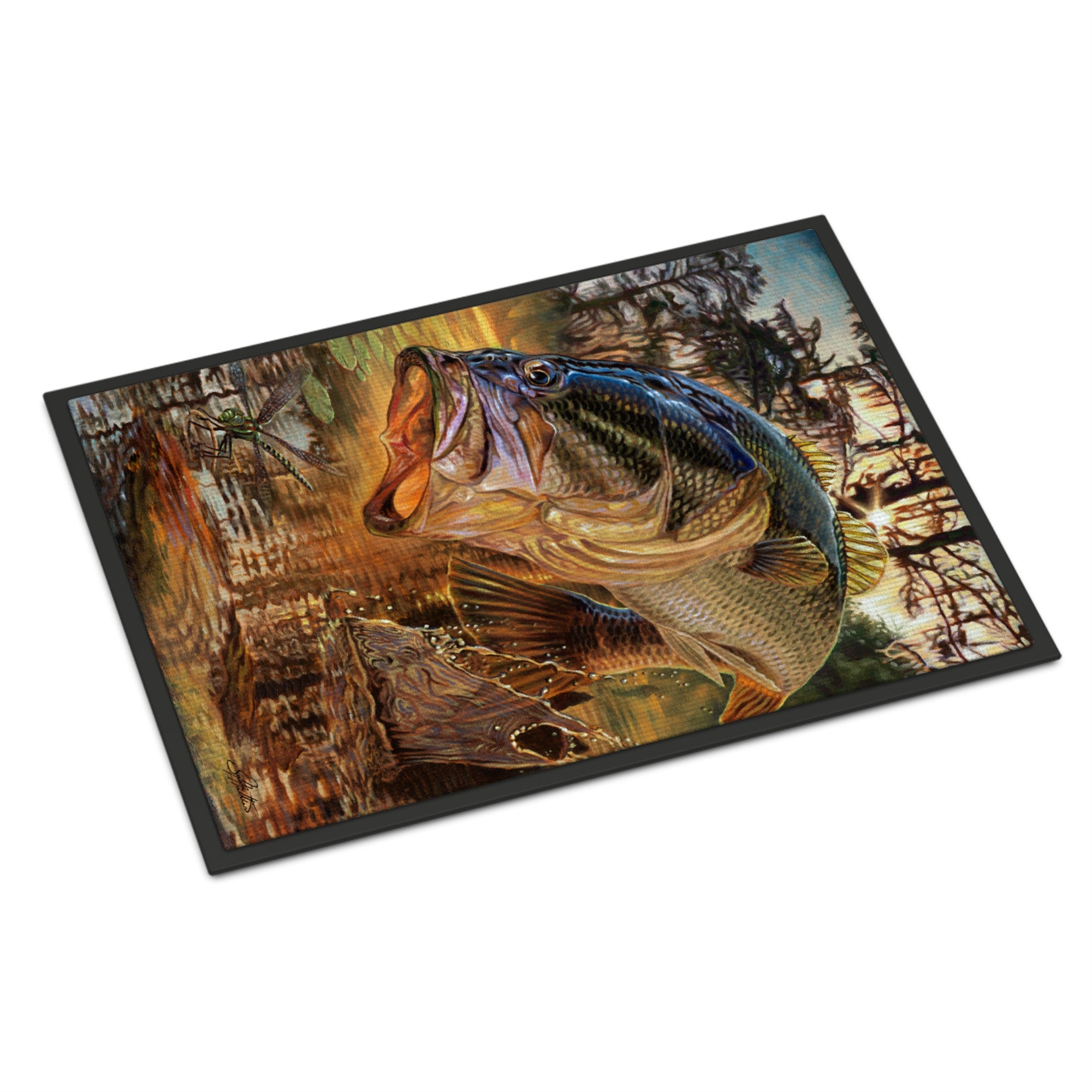 Dragon Slayer Largemouth Bass Indoor Or Outdoor Mat 18X27 Jma2002Mat