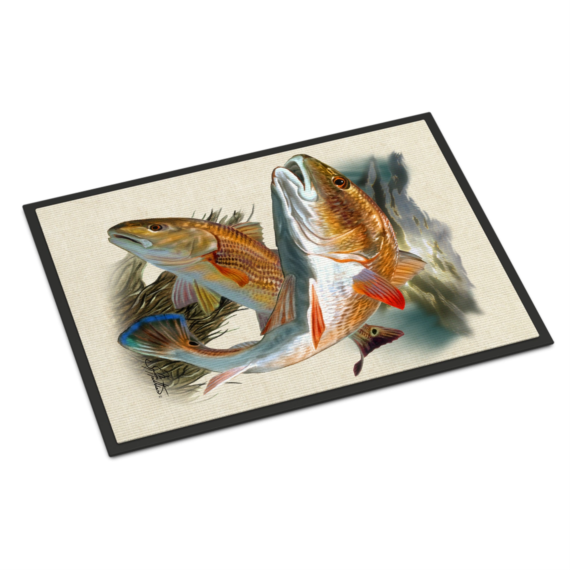 Red Fish Indoor Or Outdoor Mat 18X27 Jma2007Mat