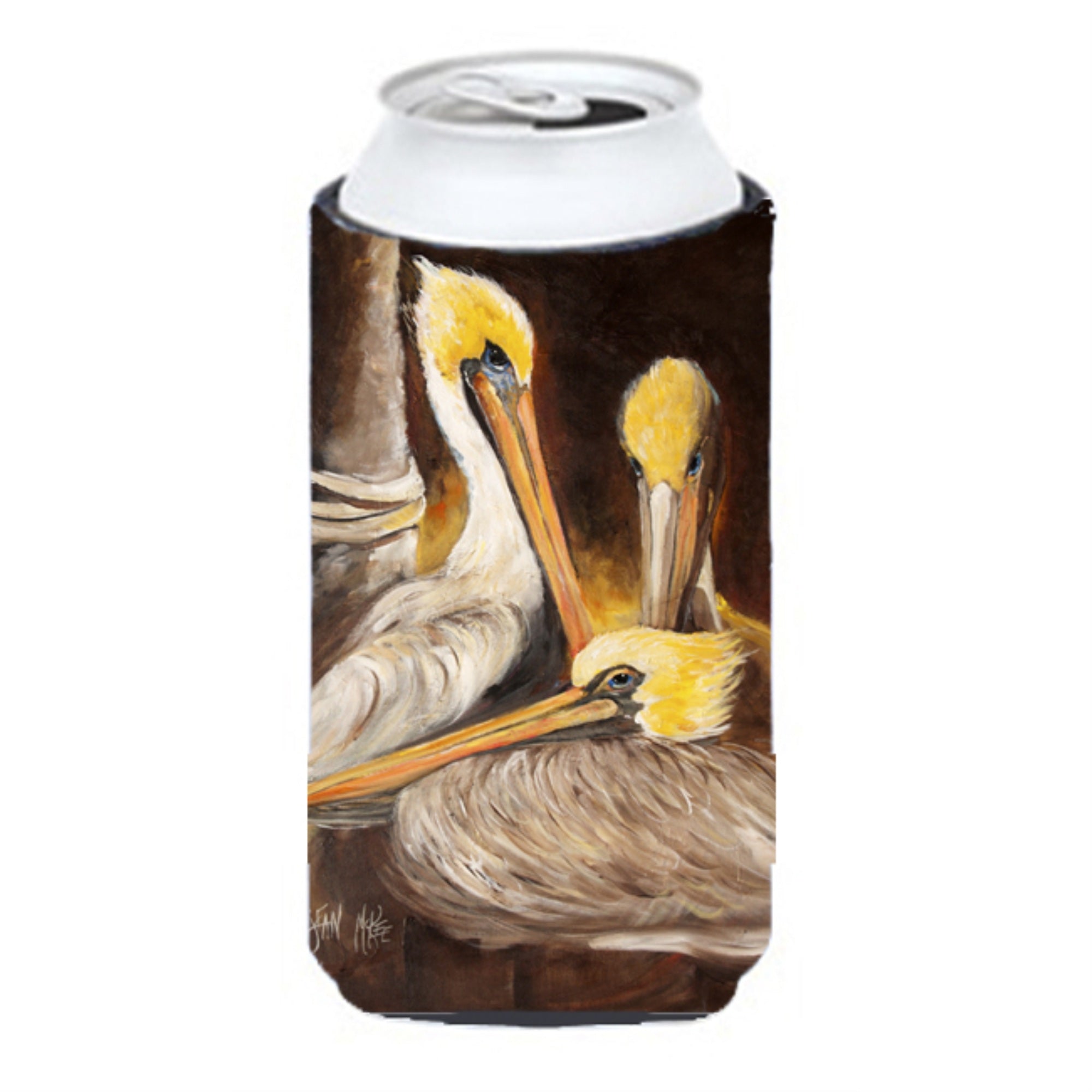 Brown Pelicans Tall Boy Beverage Insulator Hugger Jmk1146Tbc