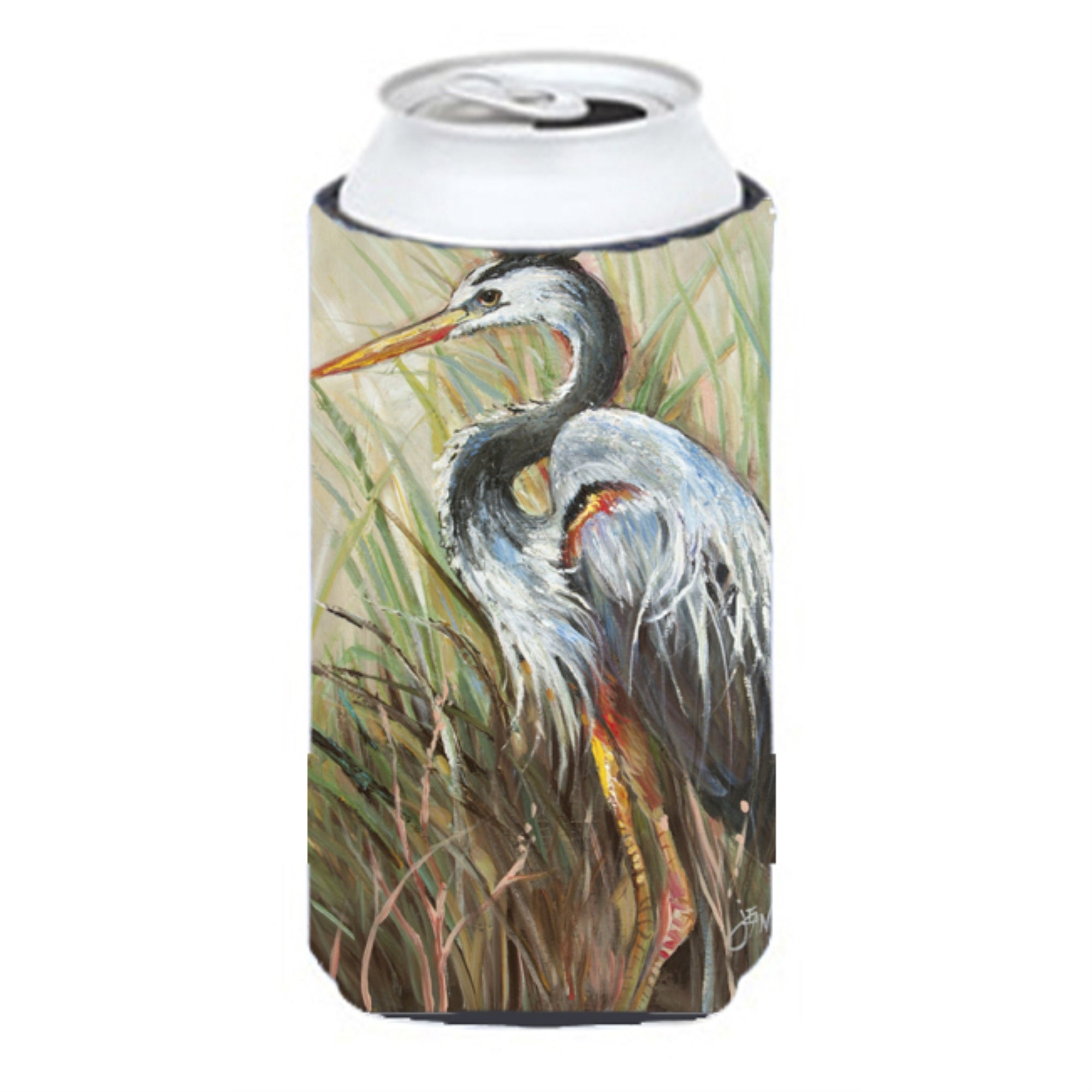 Blue Heron Gazing West Tall Boy Beverage Insulator Hugger Jmk1149Tbc
