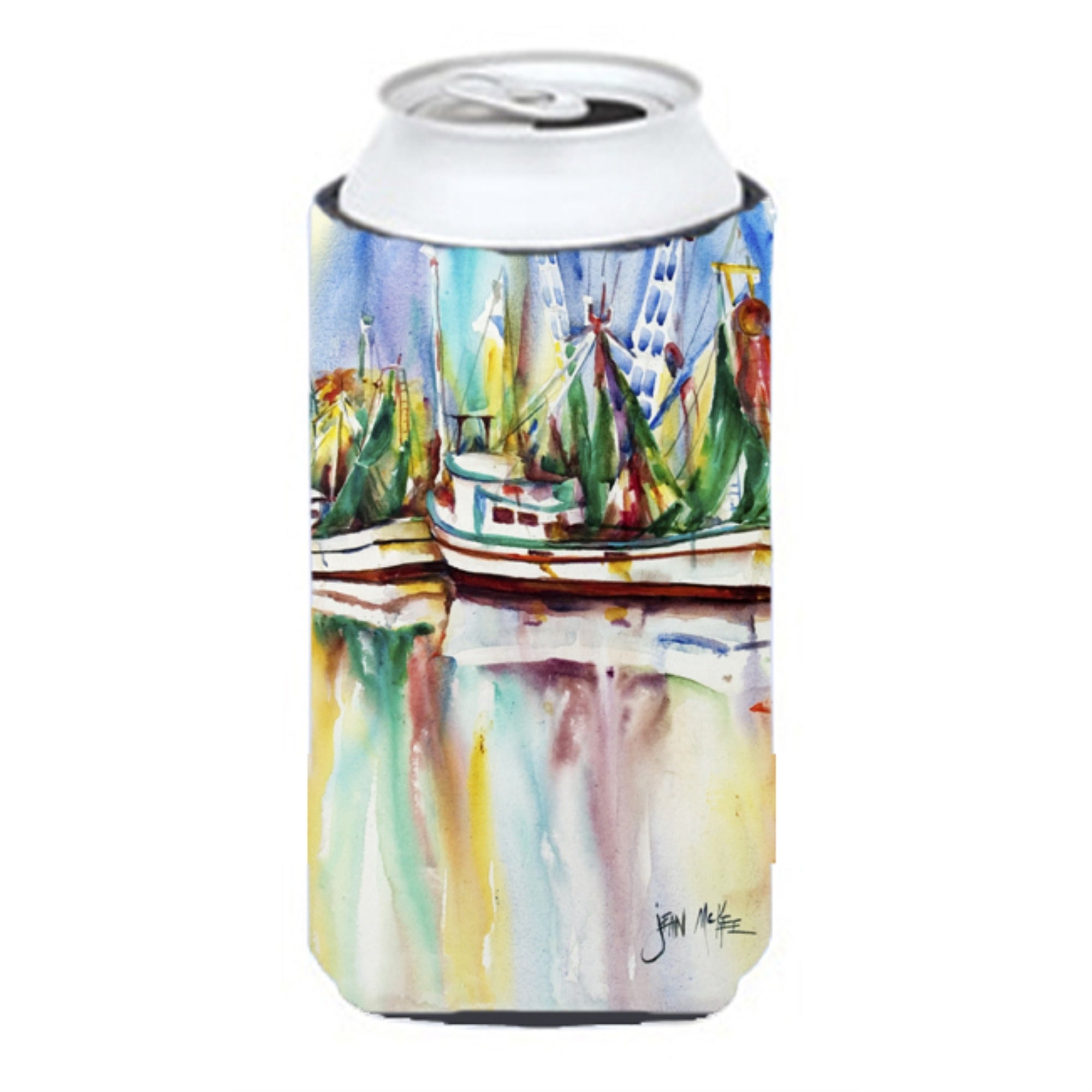 Ocean Springs Shrimp Boats Tall Boy Beverage Insulator Hugger Jmk1156Tbc