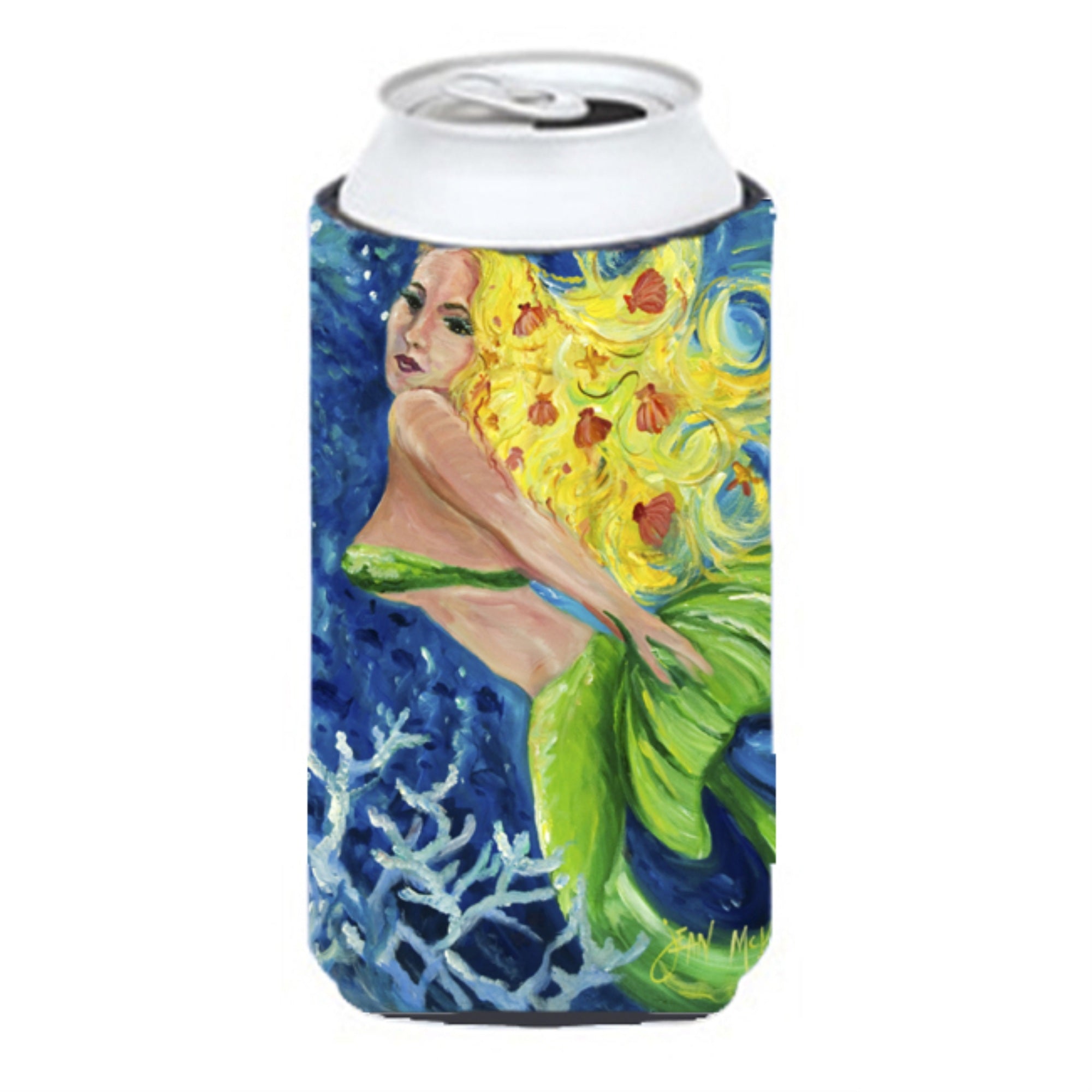 Blonde Mermaid Tall Boy Beverage Insulator Hugger Jmk1179Tbc
