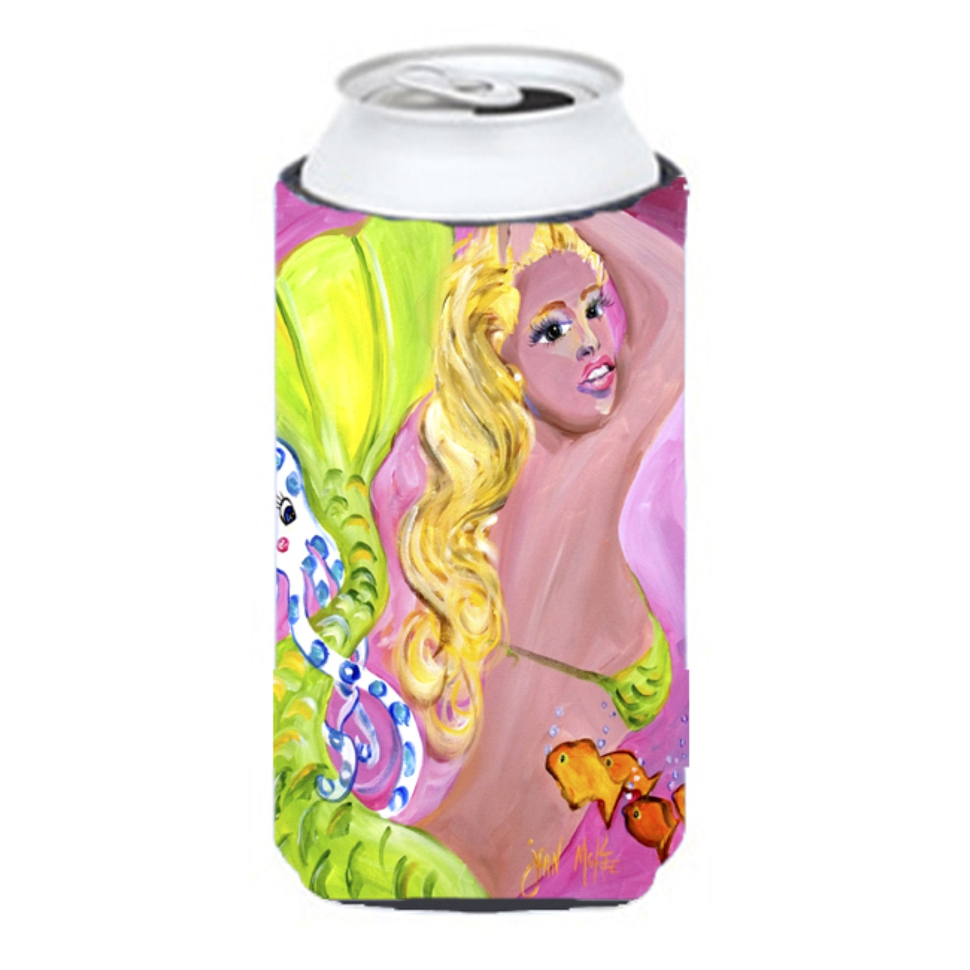 Pink Mermaid Tall Boy Beverage Insulator Hugger Jmk1183Tbc