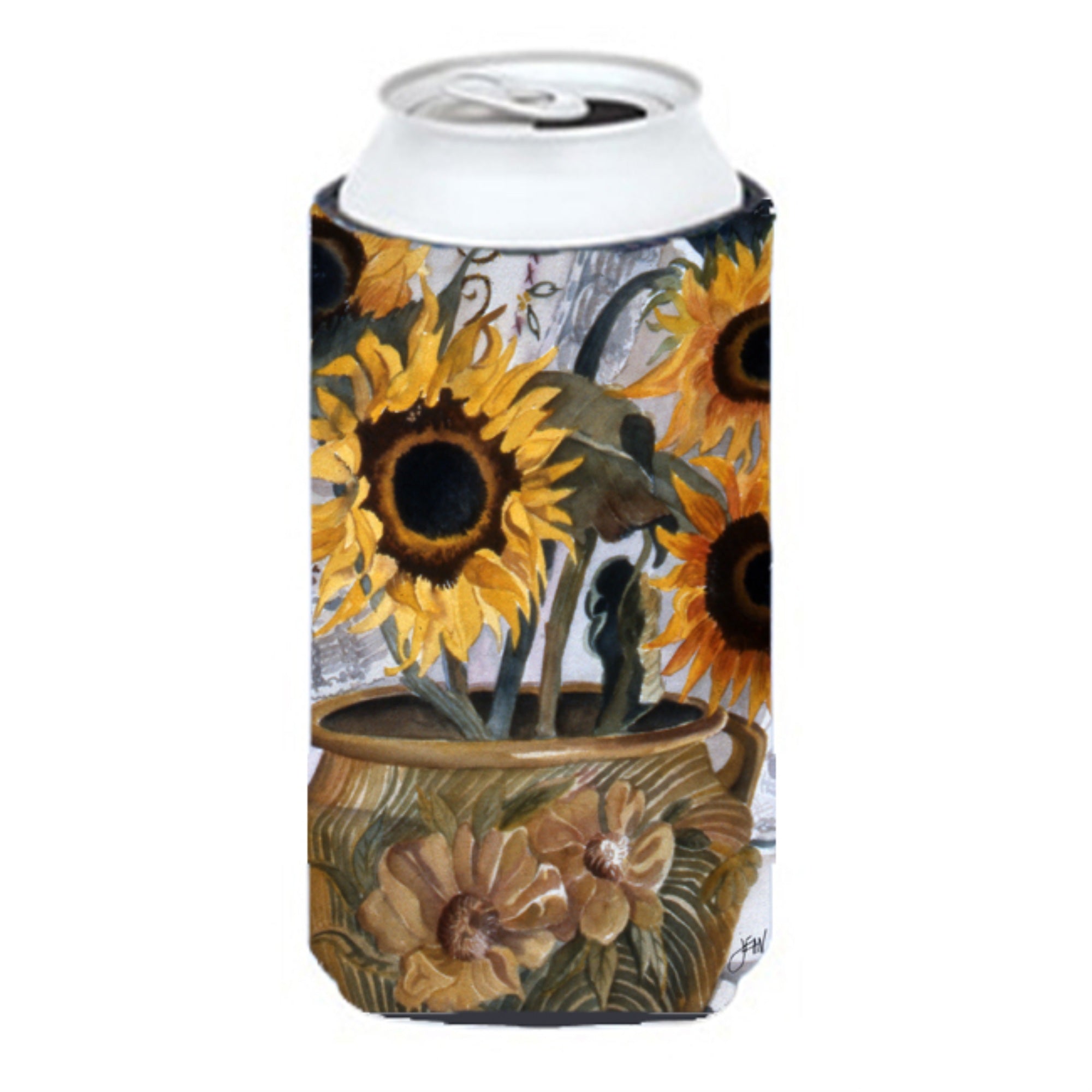 Pot Of Sunflowers Tall Boy Beverage Insulator Hugger Jmk1202Tbc