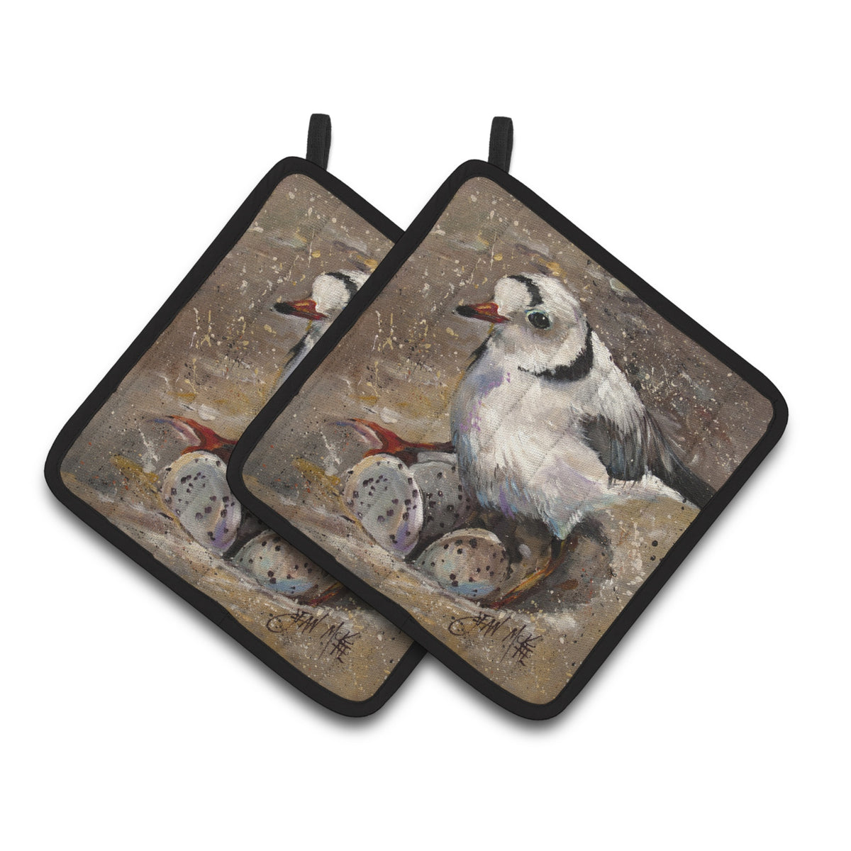 'Caroline'S Treasures Piping Plover Pair Of Pot Holders Jmk1215Pthd, 7.5Hx7.5W, Multicolor''
