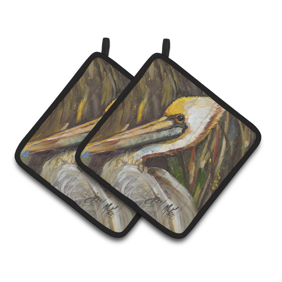 'Caroline'S Treasures Pelican Lookin East Pair Of Pot Holders Jmk1217Pthd, 7.5Hx7.5W, Multicolor''