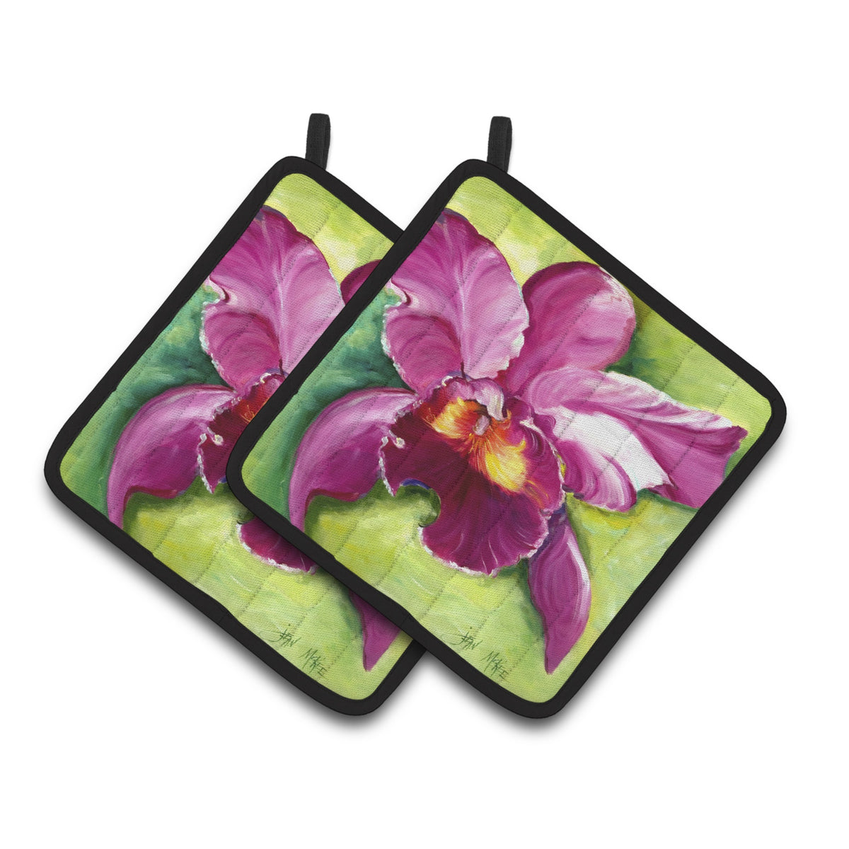'Caroline'S Treasures Orchid Pair Of Pot Holders Jmk1270Pthd, 7.5Hx7.5W, Multicolor''