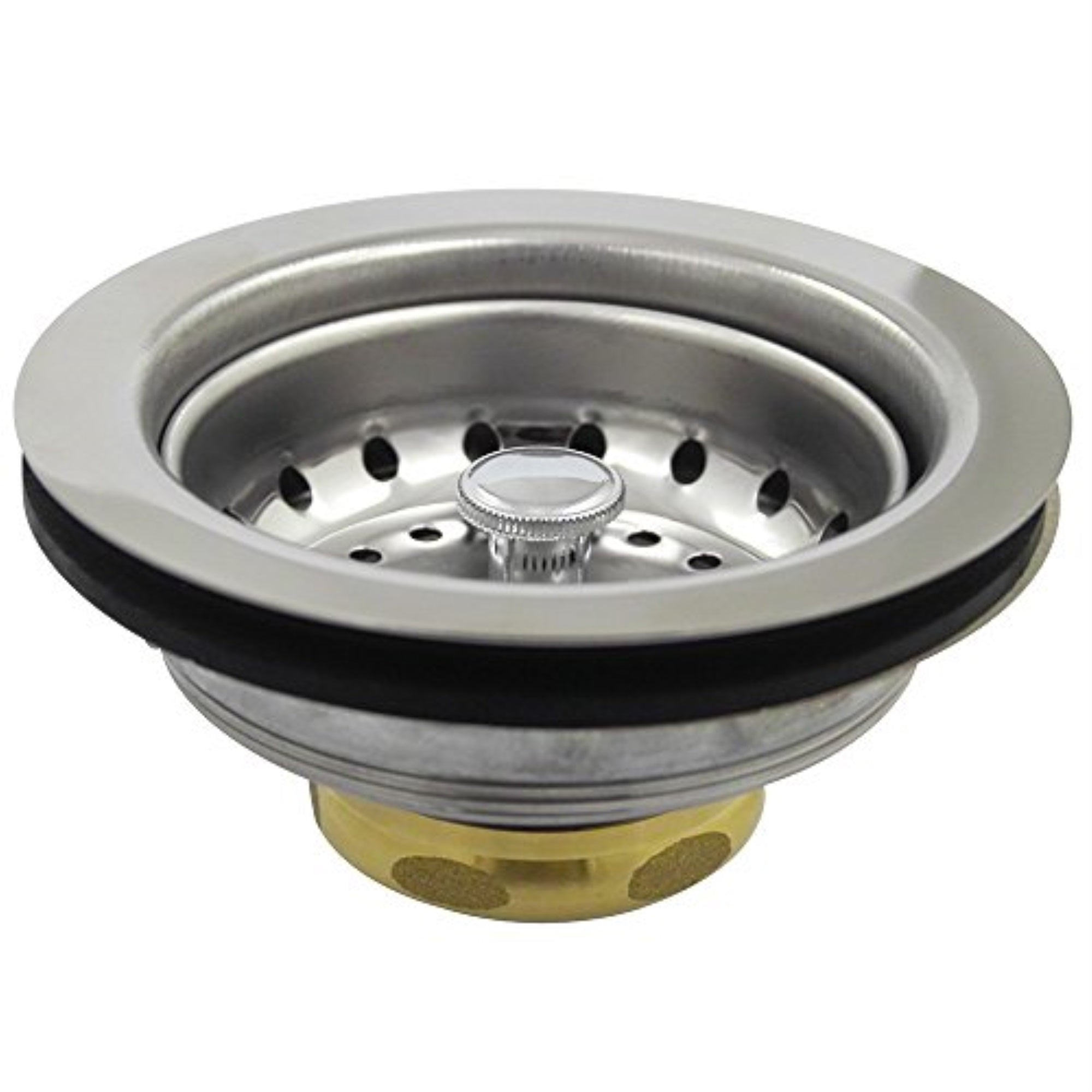 Kingston Brass K111B Tacoma Stainless Steel Kitchen Sink Basket Strainer, Brushed Nickel