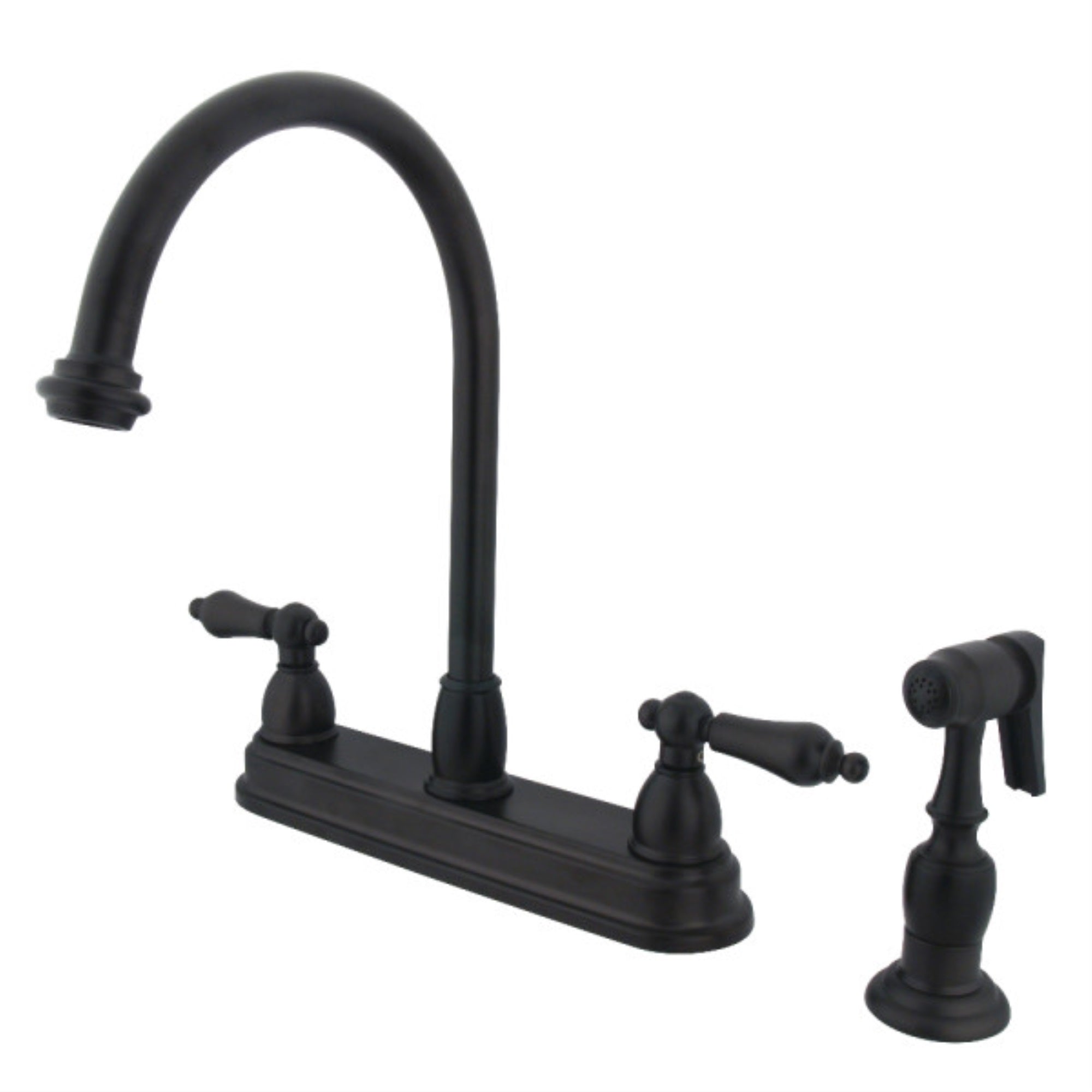 Kingston Brass Kb3755Albs Restoration 8-Inch Centerset Kitchen Faucet, Oil Rubbed Bronze