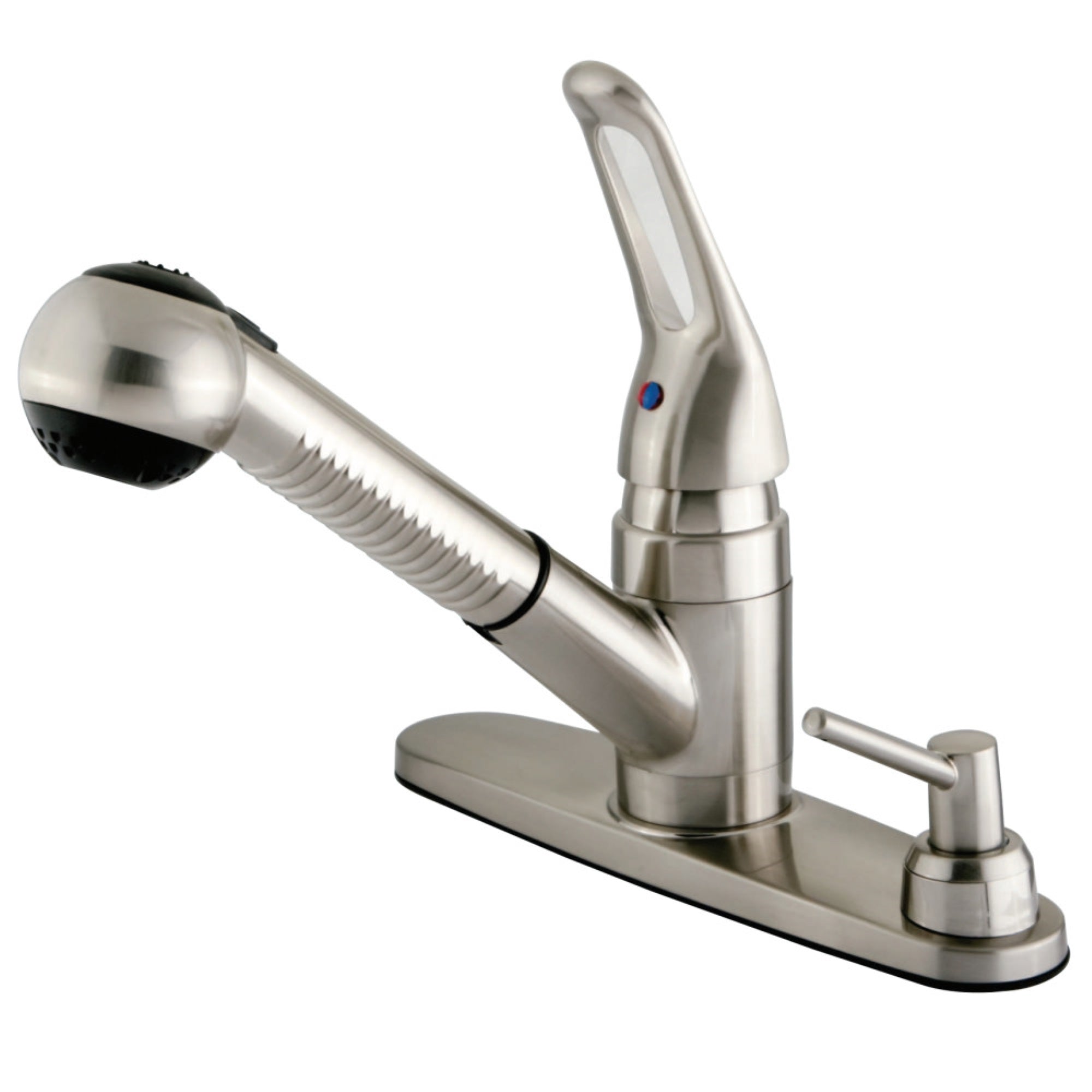 Kingston Brass Kb708Spdk Pull-Out Kitchen Faucet, Brushed Nickel