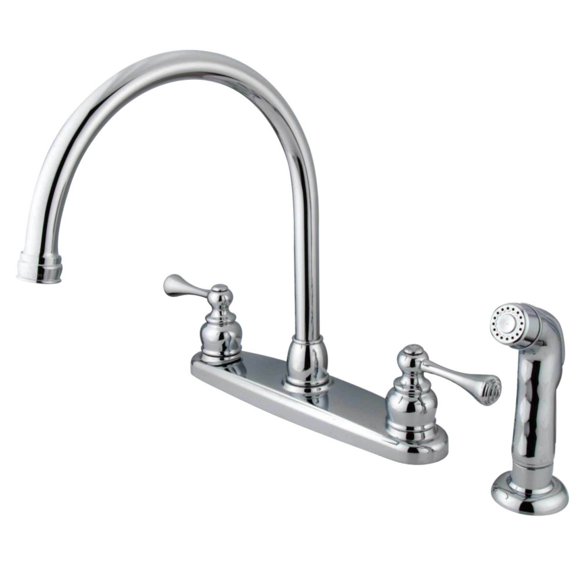 Kingston Brass Kb721Blsp 8-Inch Centerset Kitchen Faucet, Polished Chrome