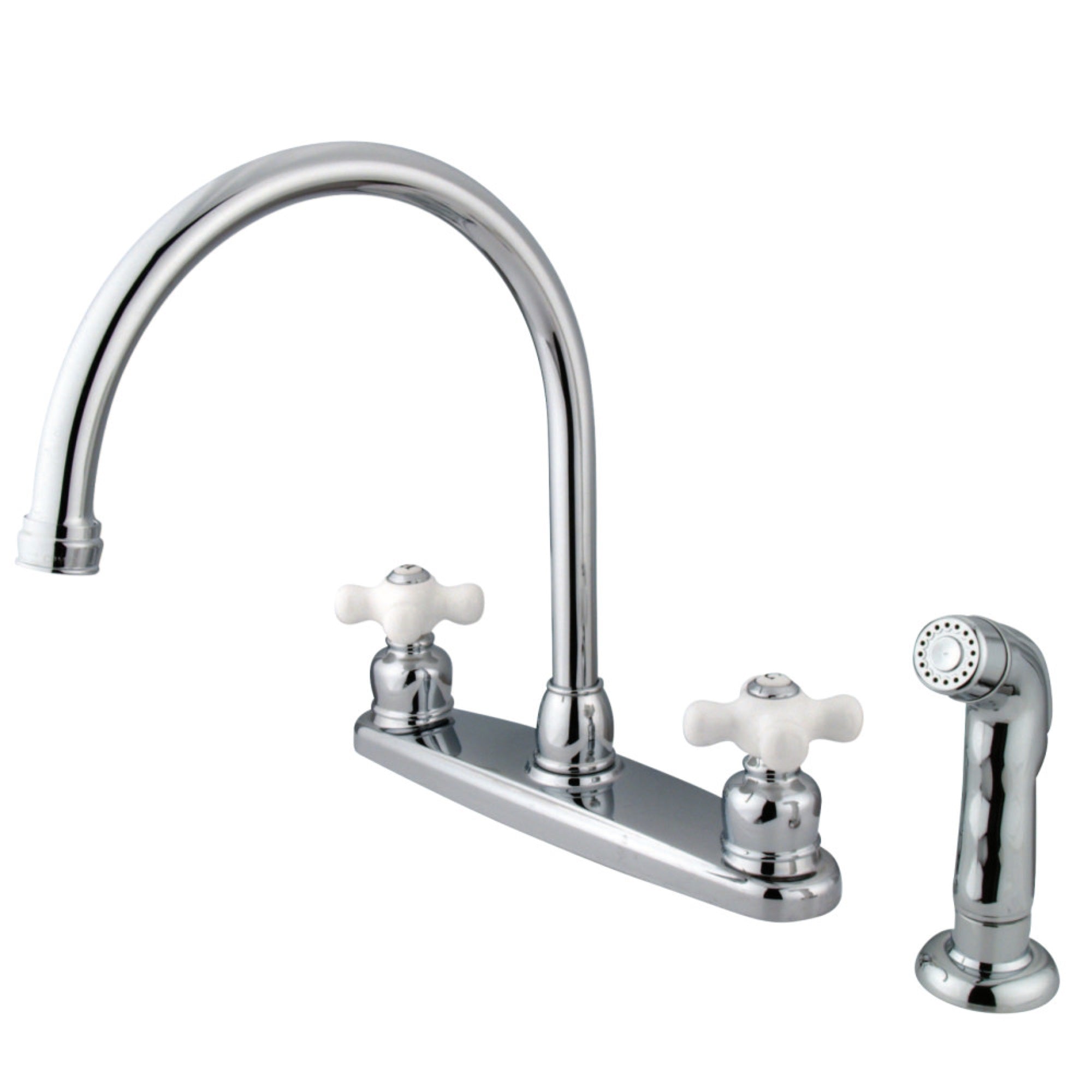 Kingston Brass Kb721Pxsp 8-Inch Centerset Kitchen Faucet, Polished Chrome