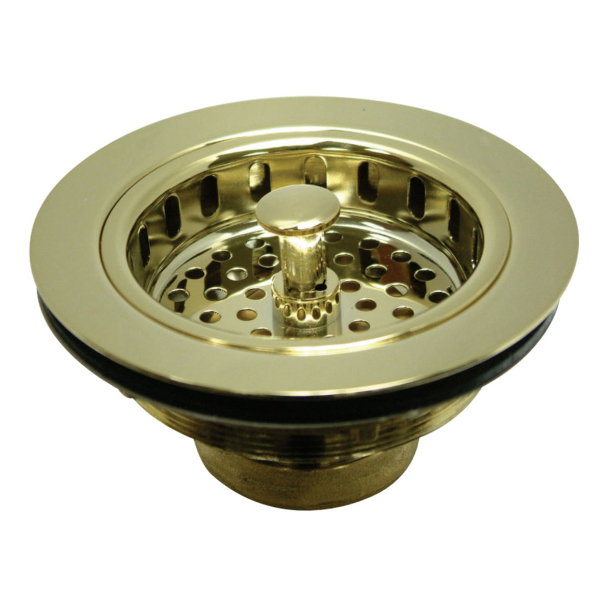 Kingston Brass Kbs1002 Heavy Duty Kitchen Sink Waste Basket, Polished Brass