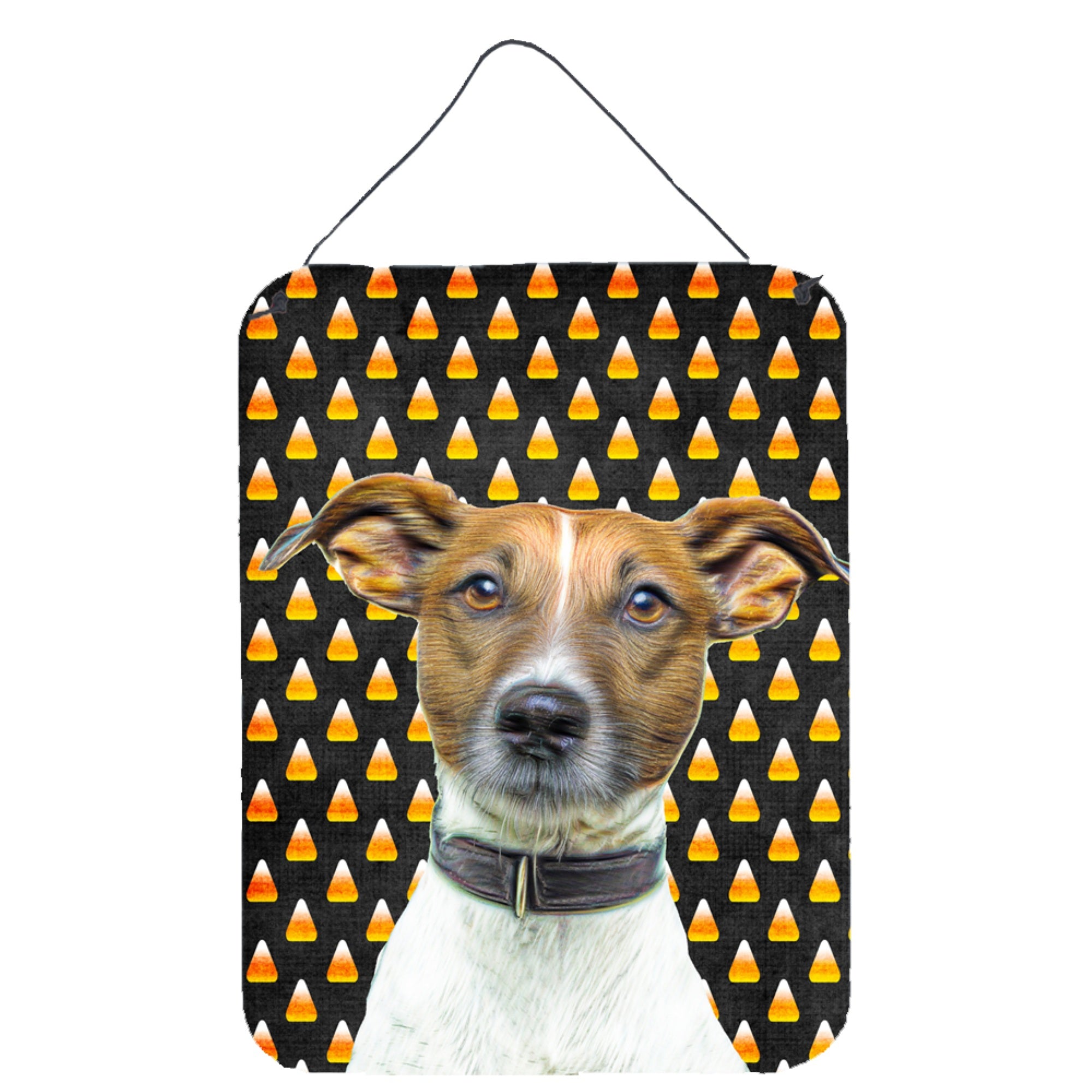 'Caroline'S Treasures Candy Corn Halloween Jack Russell Terrier Wall Or Door Hanging Prints, 16'''' X 12''''''