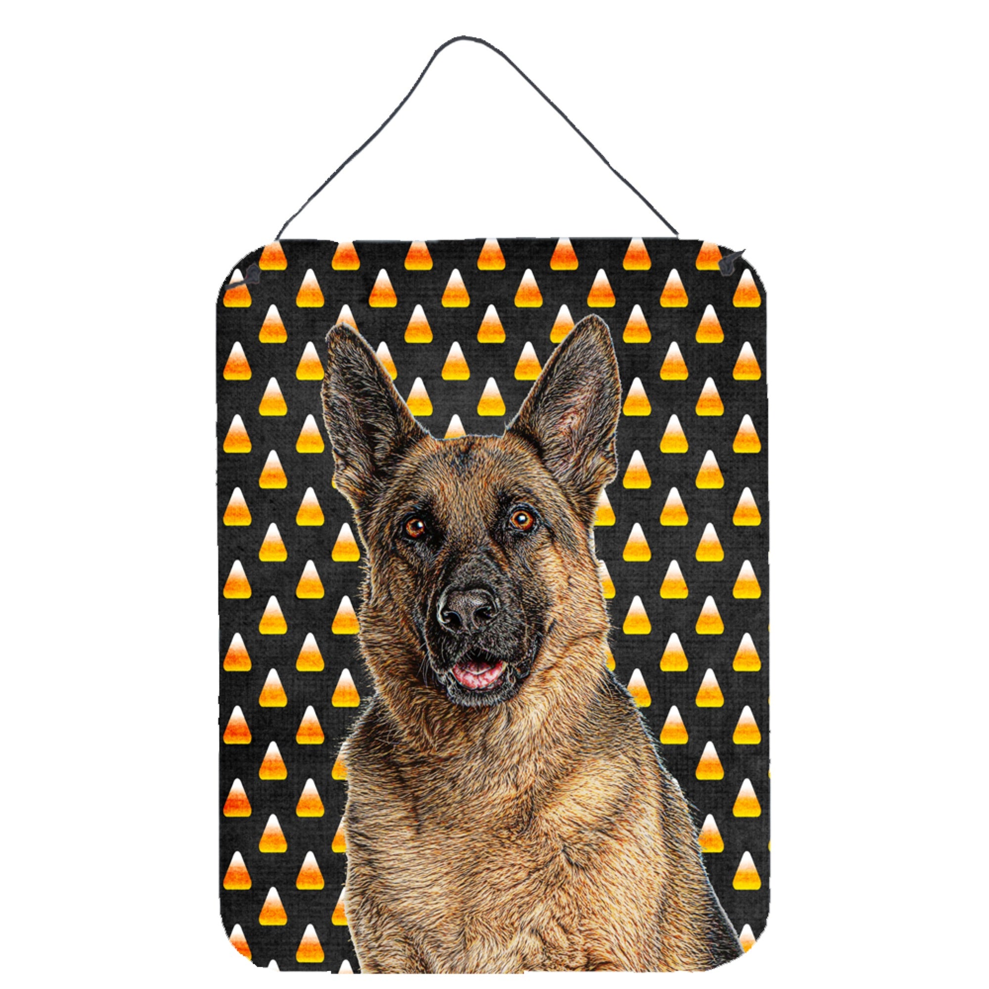 'Caroline'S Treasures Candy Corn Halloween German Shepherd Wall Or Door Hanging Prints, 16'''' X 12''''''