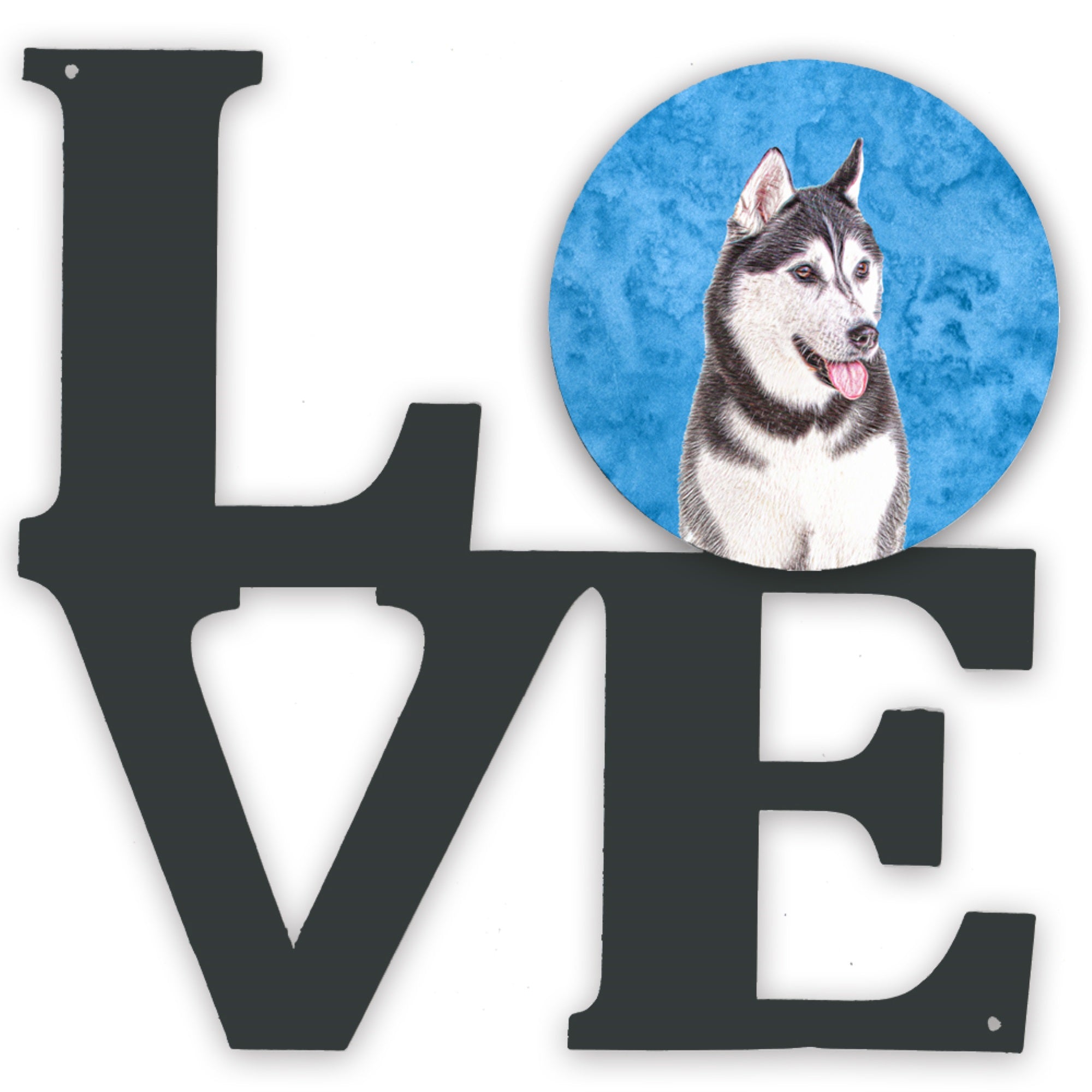 Blue Alaskan Malamute Metal Wall Artwork Love Kj1224Buwalv