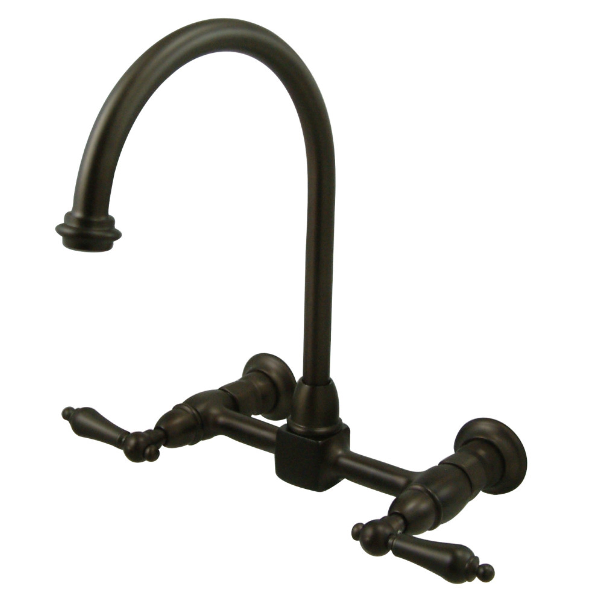 Kingston Brass Restoration 8-Inch Centerset Wall Mount Kitchen Faucet, Oil Rubbed Bronze