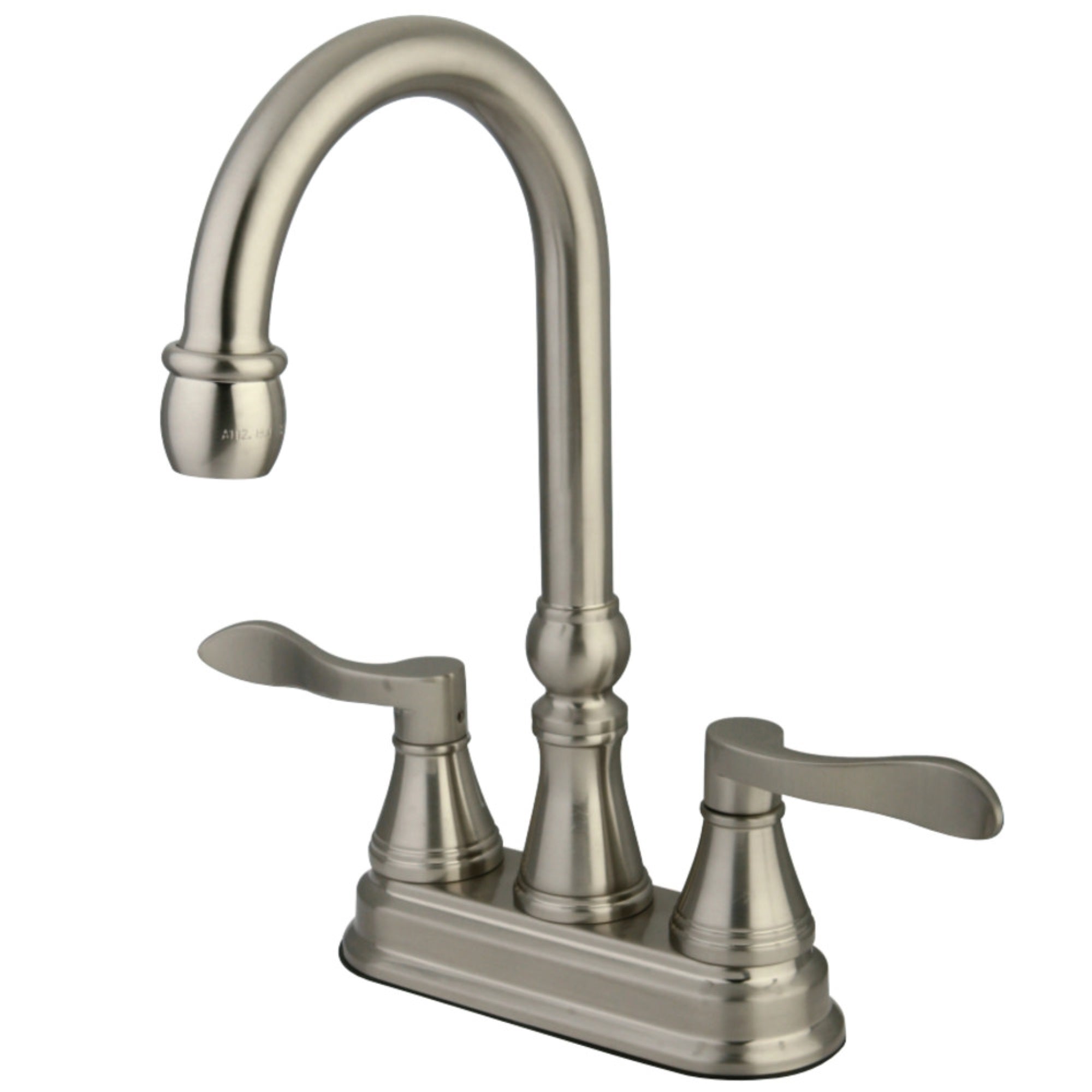 Kingston Brass Ks2498Dfl Nufrench 4'' Bar Faucet, Brushed Nickel