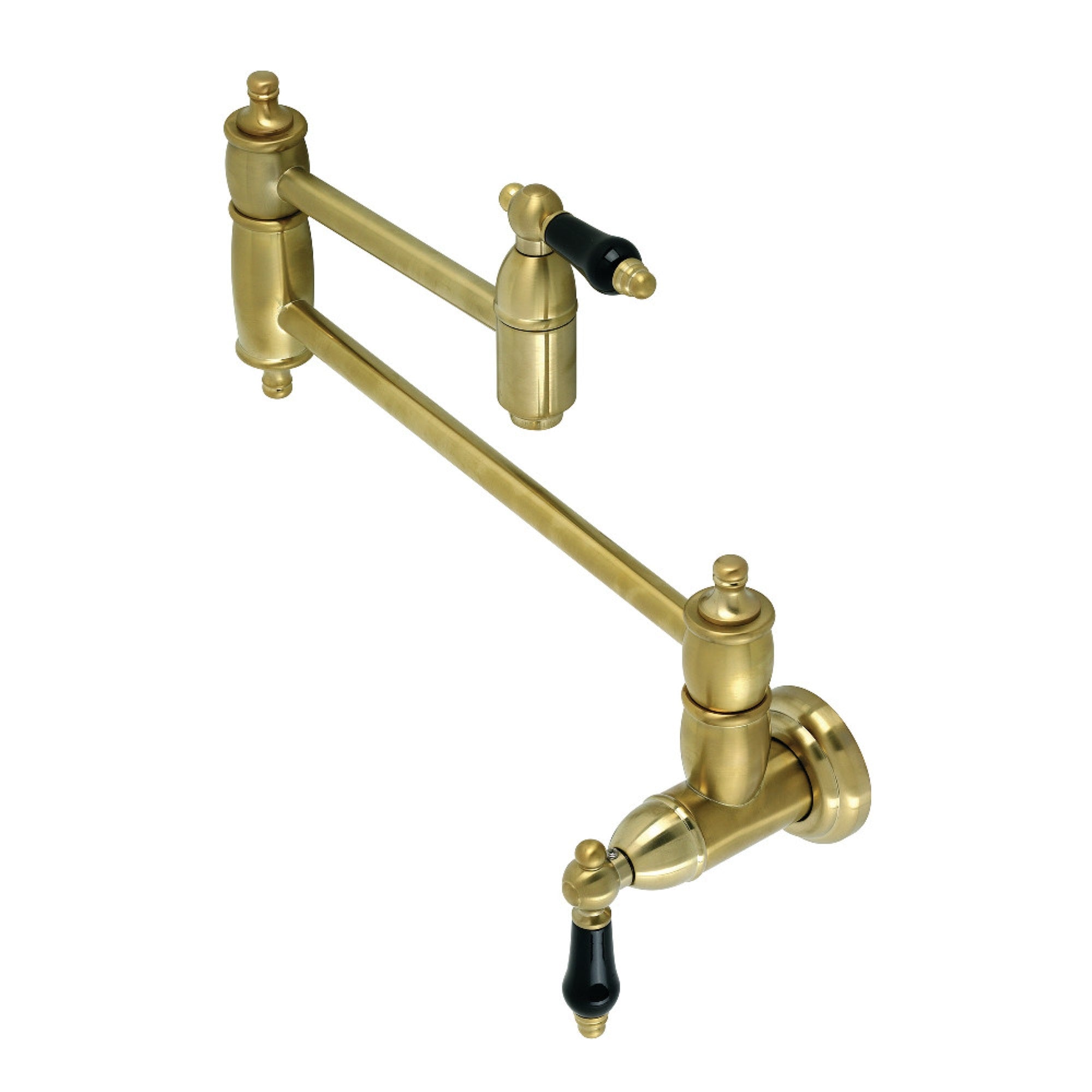 Kingston Brass KS3107PKL Duchess Wall Mount Pot Filler, Brushed Brass