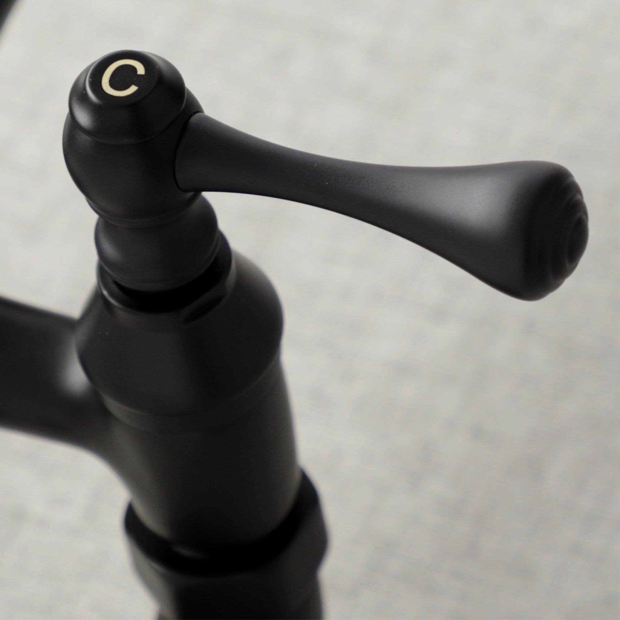 Kingston Brass Kingston 6-Inch Adjustable Center Wall Mount Kitchen Faucet  Matte Black