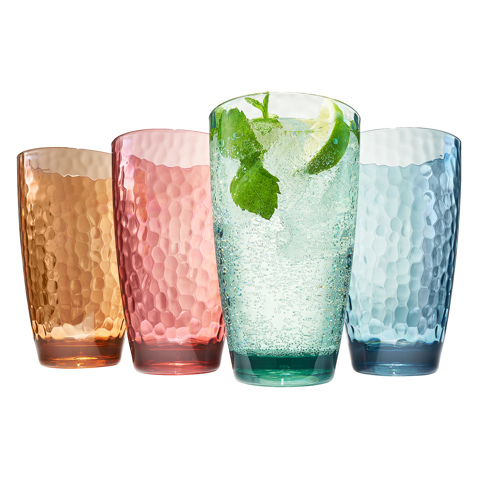 Eze Acrylic Highball Glassware, Set of 4