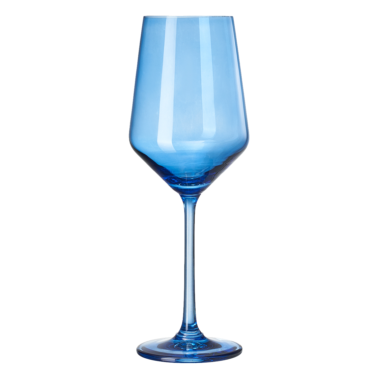 Blue Wine Glasses Set of 6-12 oz - Dark Blue