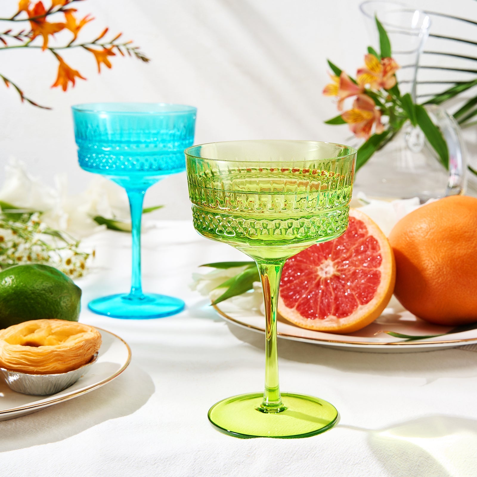 Duomo Champagne Coupe Cocktail Glassware, Set of 6