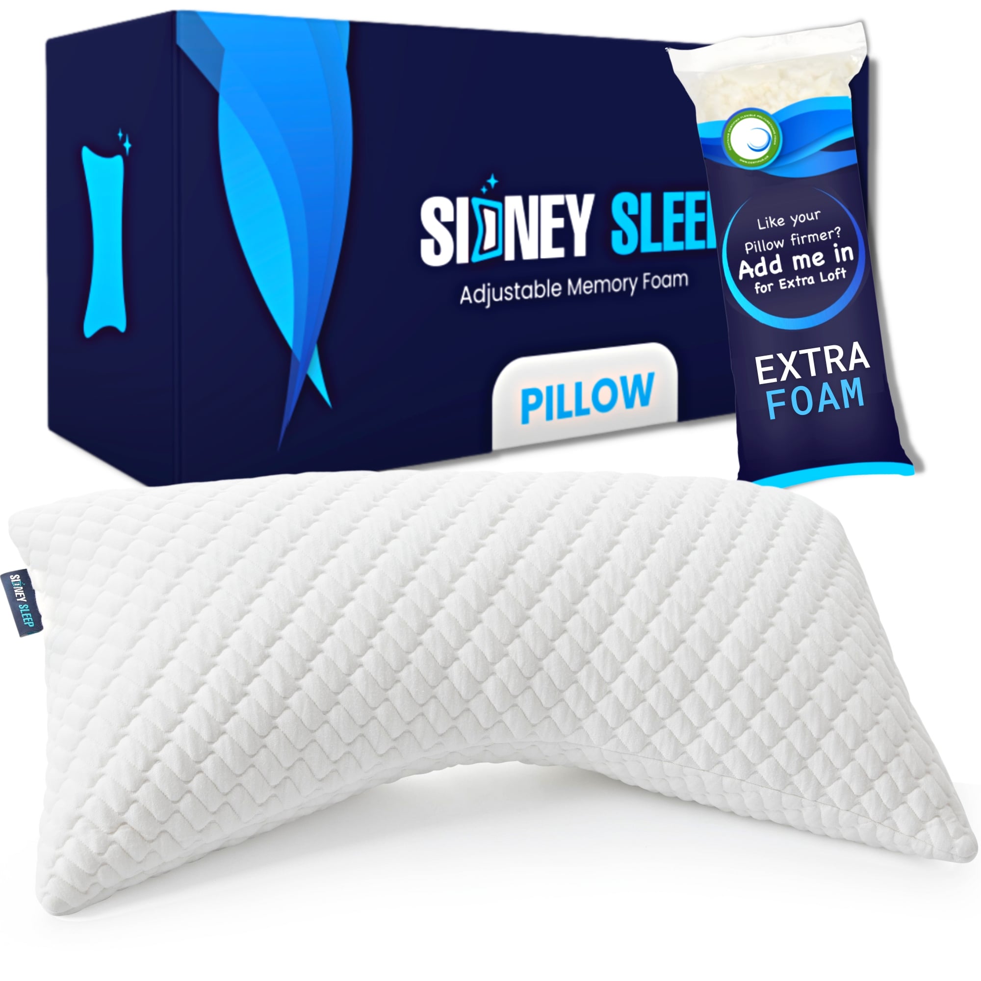 Bamboo Curve Pillow + Extra Foam