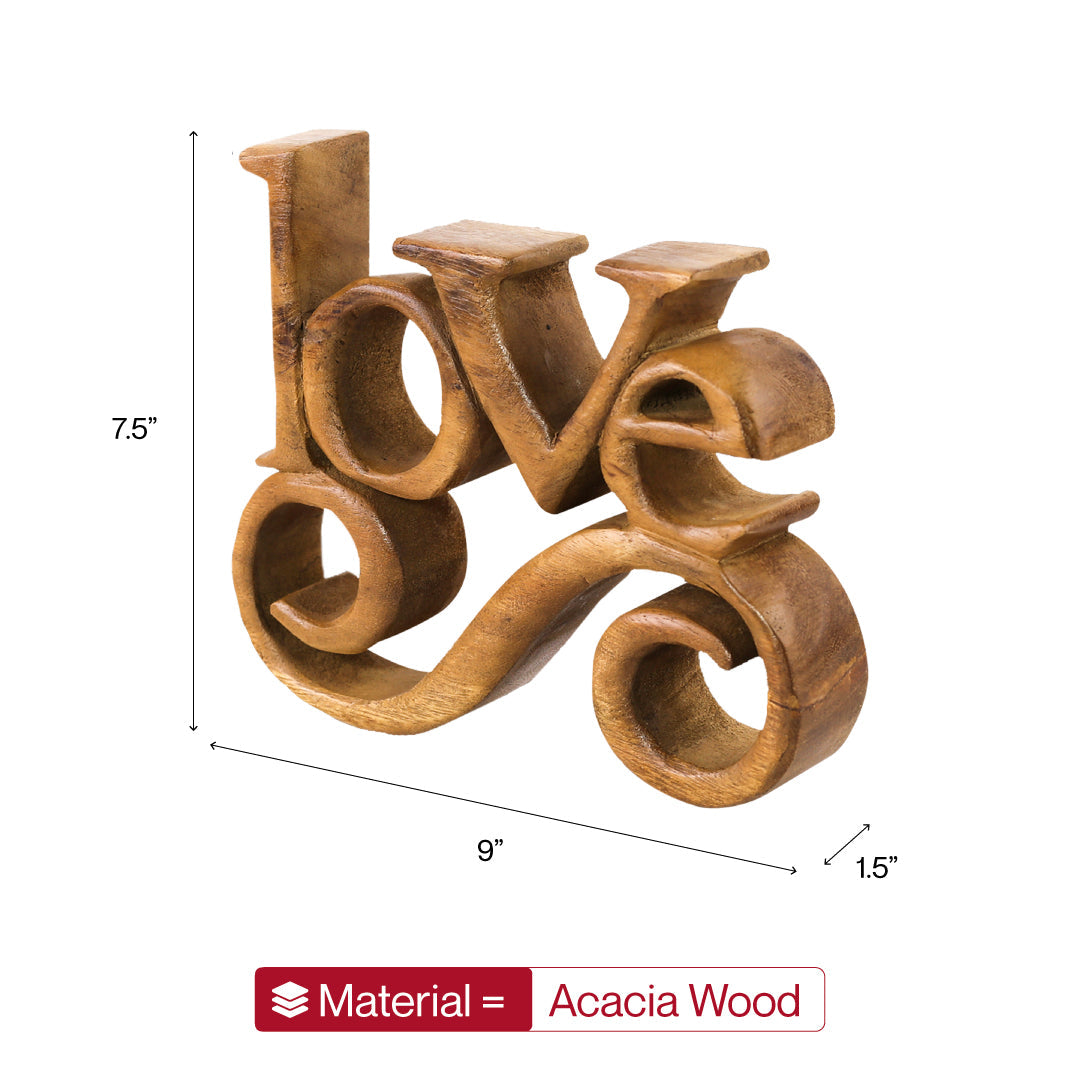 Forever Bloom – Hand-Carved Wooden Sculpture, Handmade Decorative Home Art