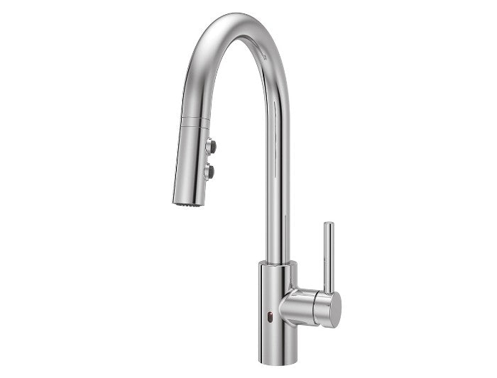 Pfister Stellen With React Single Handle PullDown Faucet Polished Chrome