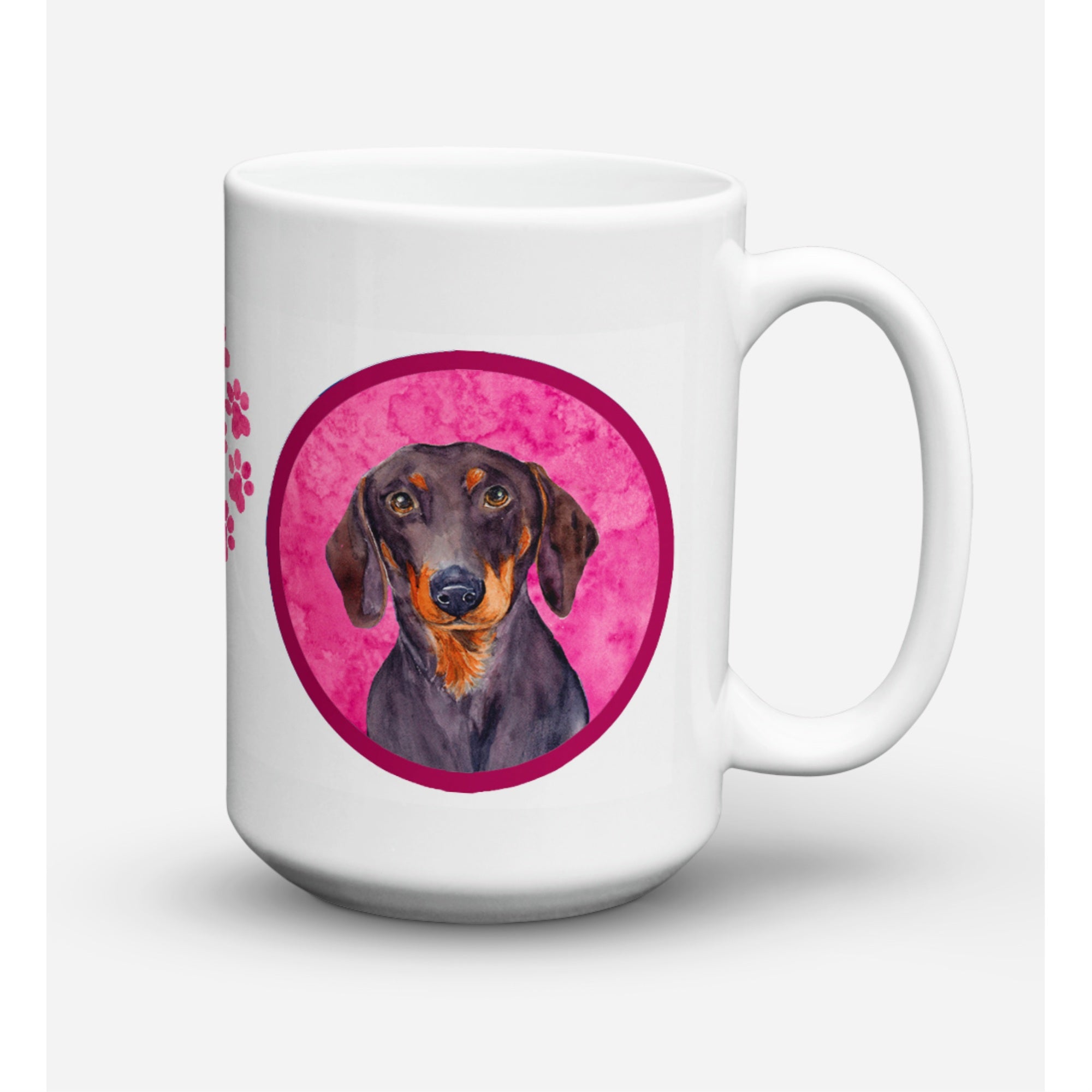 'Caroline's Treasures LH9358PK-CM15 Dachshund Microwavable Ceramic Coffee Mug, 15 oz, Multicolor''