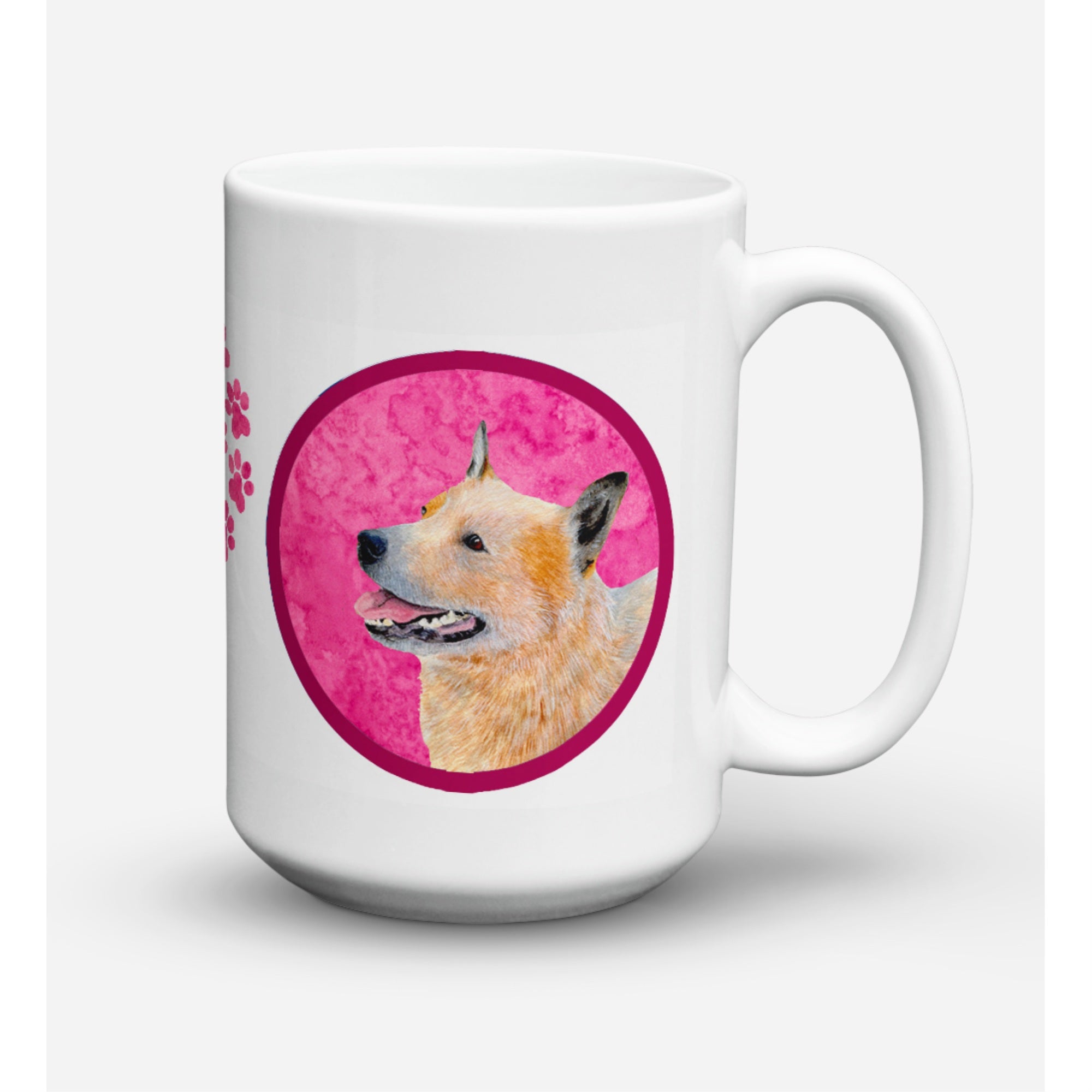 Carolines Treasures LH9362PKCM15 Australian Cattle Dog Microwavable Ceramic Coffee Mug 15 oz Multicolor