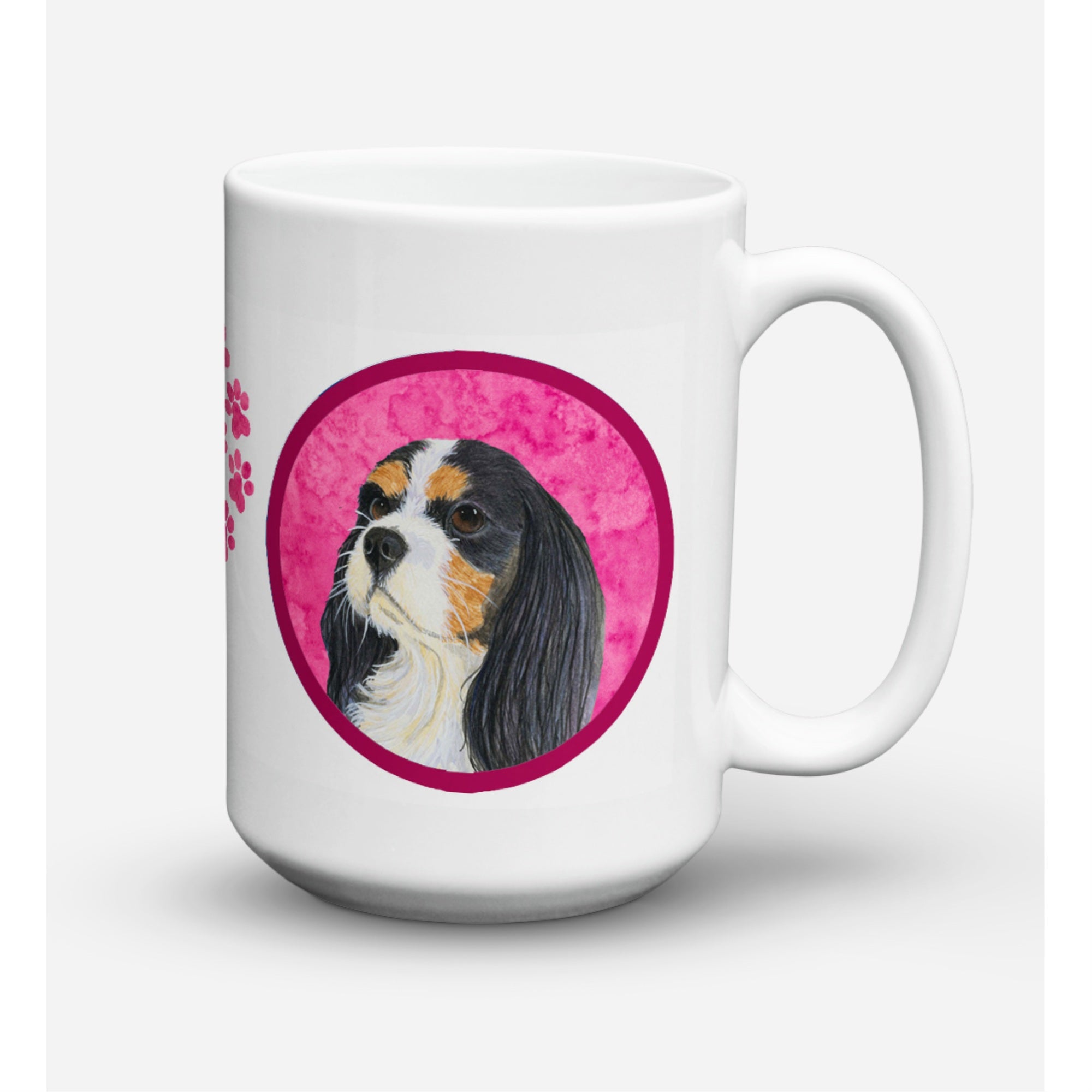 Carolines Treasures LH9369PKCM15 Cavalier Spaniel Microwavable Ceramic Coffee Mug 15 oz Multicolor