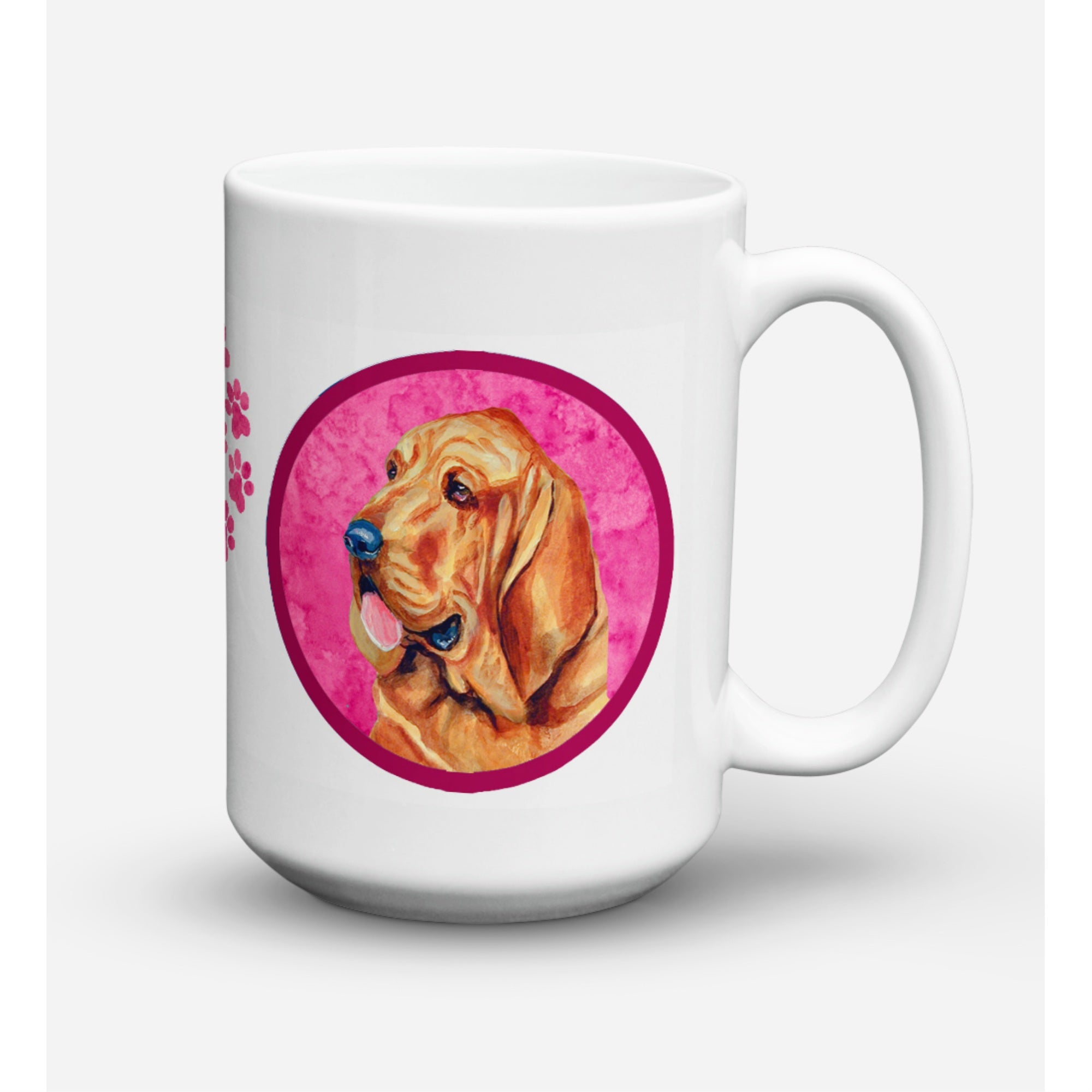 Carolines Treasures LH9376PKCM15 Bloodhound Microwavable Ceramic Coffee Mug 15 oz Multicolor