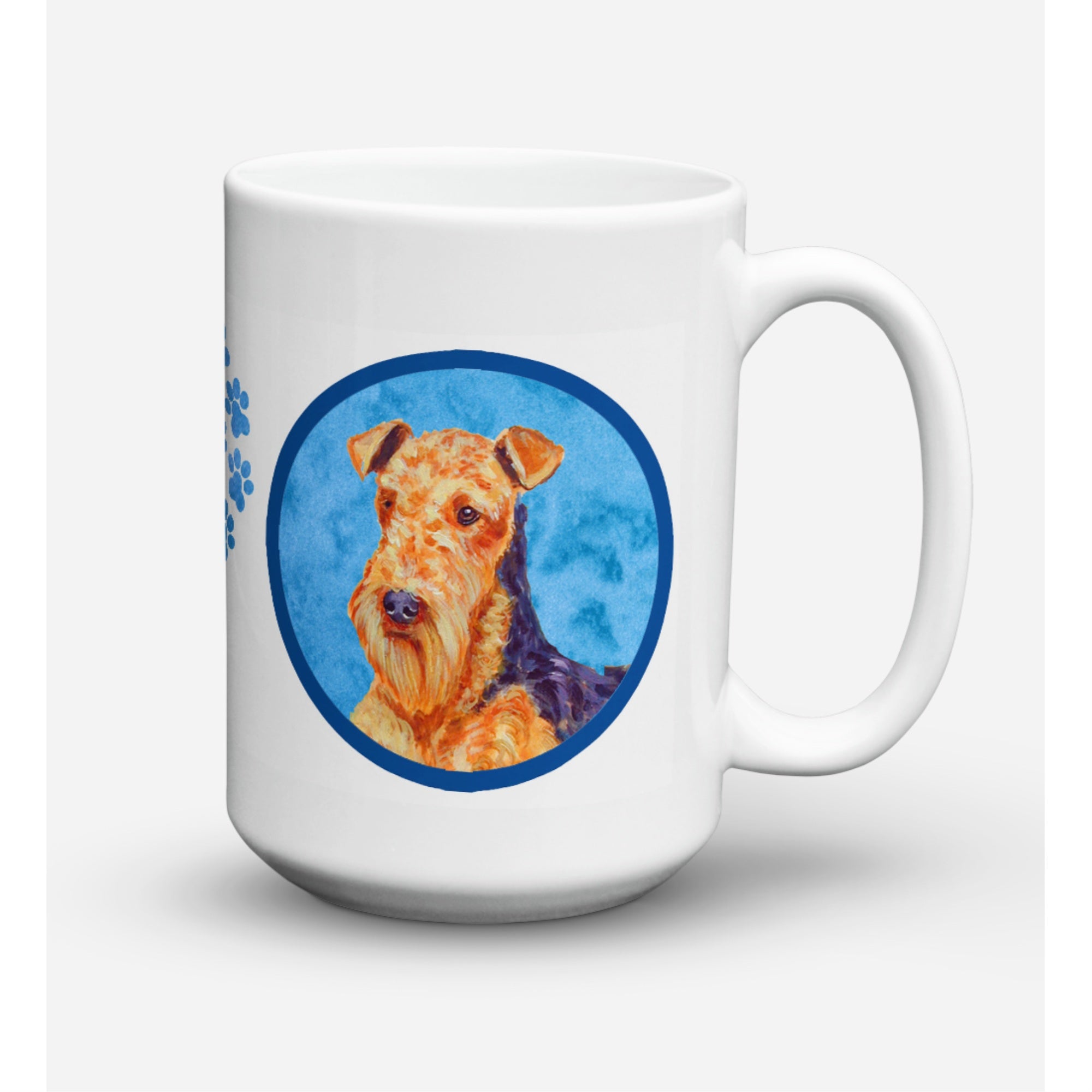 Carolines Treasures LH9381BUCM15 Airedale Dishwasher Safe Microwavable Ceramic Coffee Mug 15 oz Multicolor
