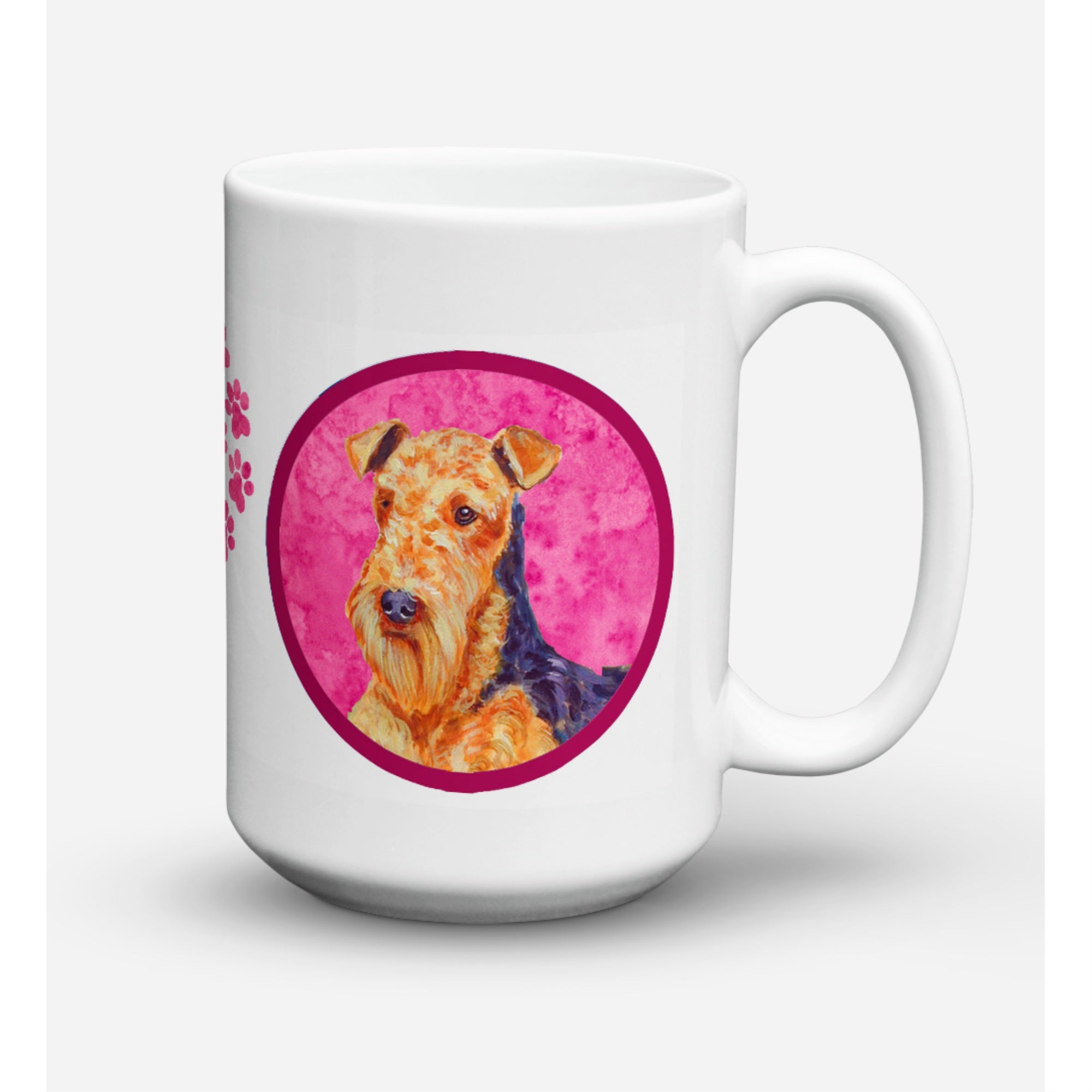 Carolines Treasures LH9381PKCM15 Airedale Dishwasher Safe Microwavable Ceramic Coffee Mug 15 oz Multicolor