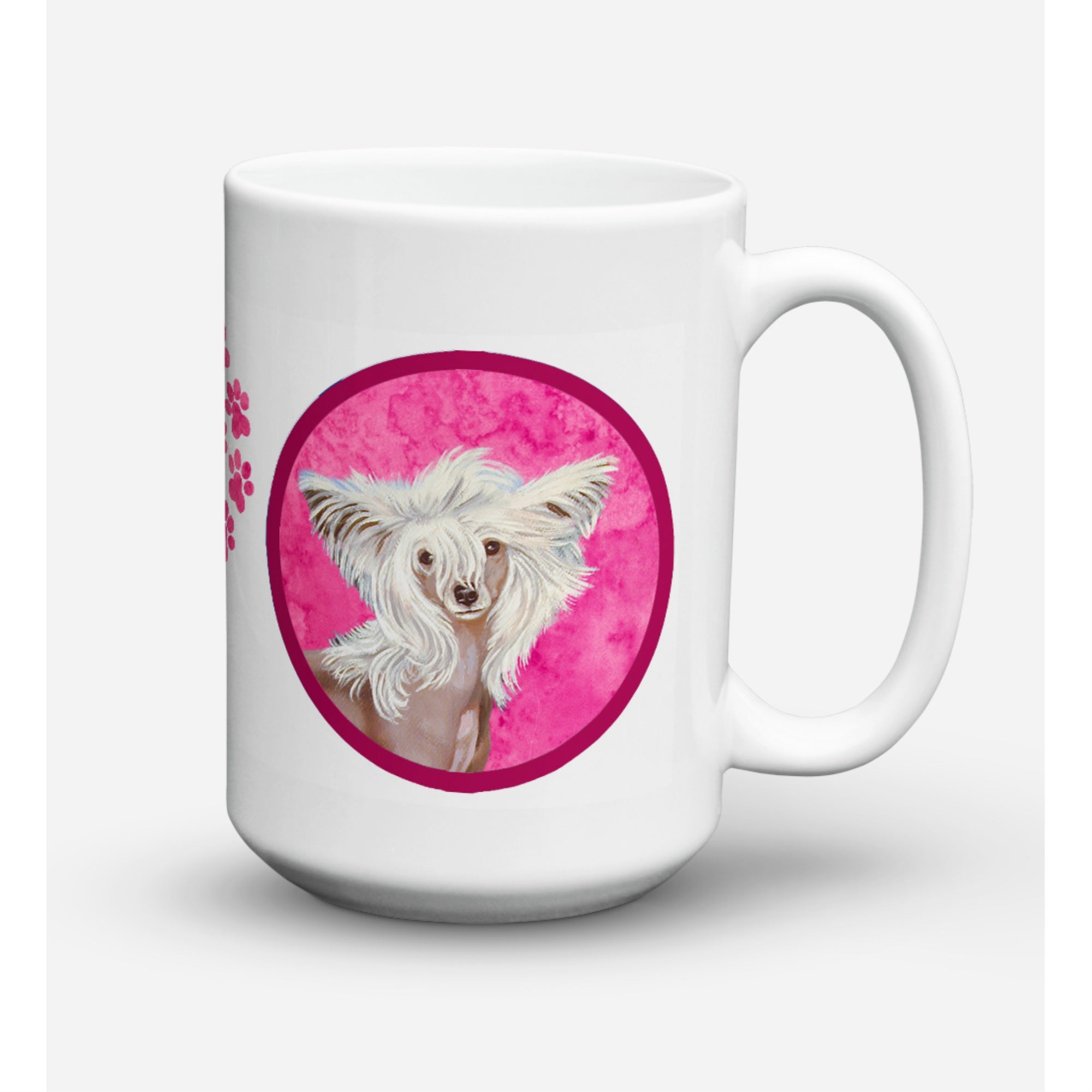 Carolines Treasures LH9392PKCM15 Chinese Crested Microwavable Ceramic Coffee Mug 15 oz Multicolor